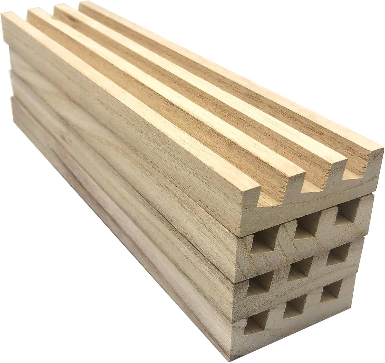 Yuanhe Wooden Domino Racks Set of 8, Domino Trays Holders Organizer for Classic Board Games, Dominoes Accessories
