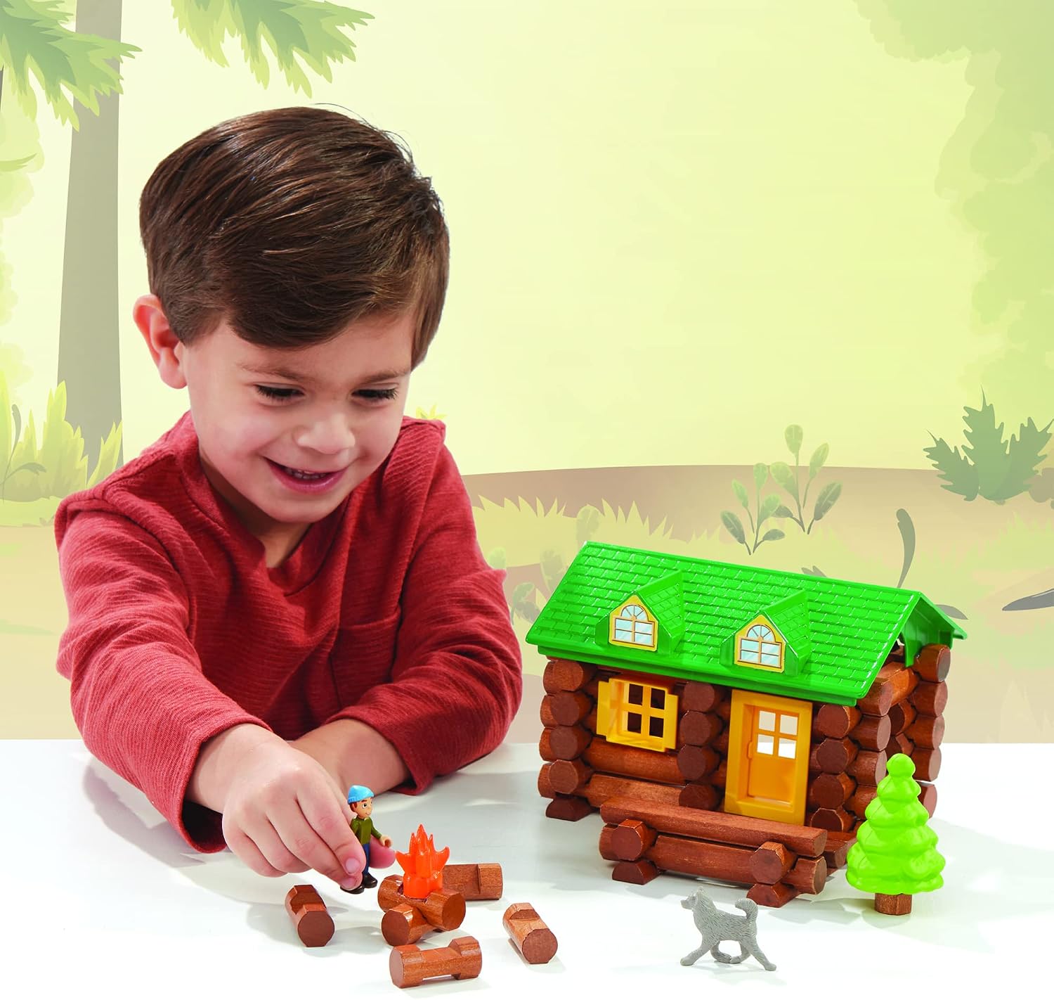 Lincoln Logs-On The Trail Building Set-59 Pieces-Real Wood Logs - Ages 3+