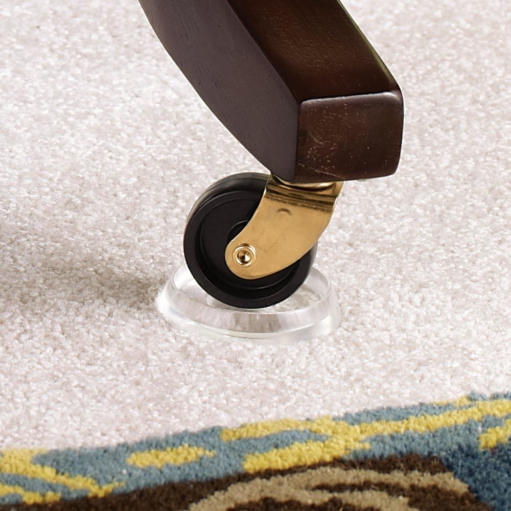 SoftTouch 1-13/16" Round Reusable Furniture Caster Cups for Couches, Chairs, Tables on Carpet or Hard Surfaces