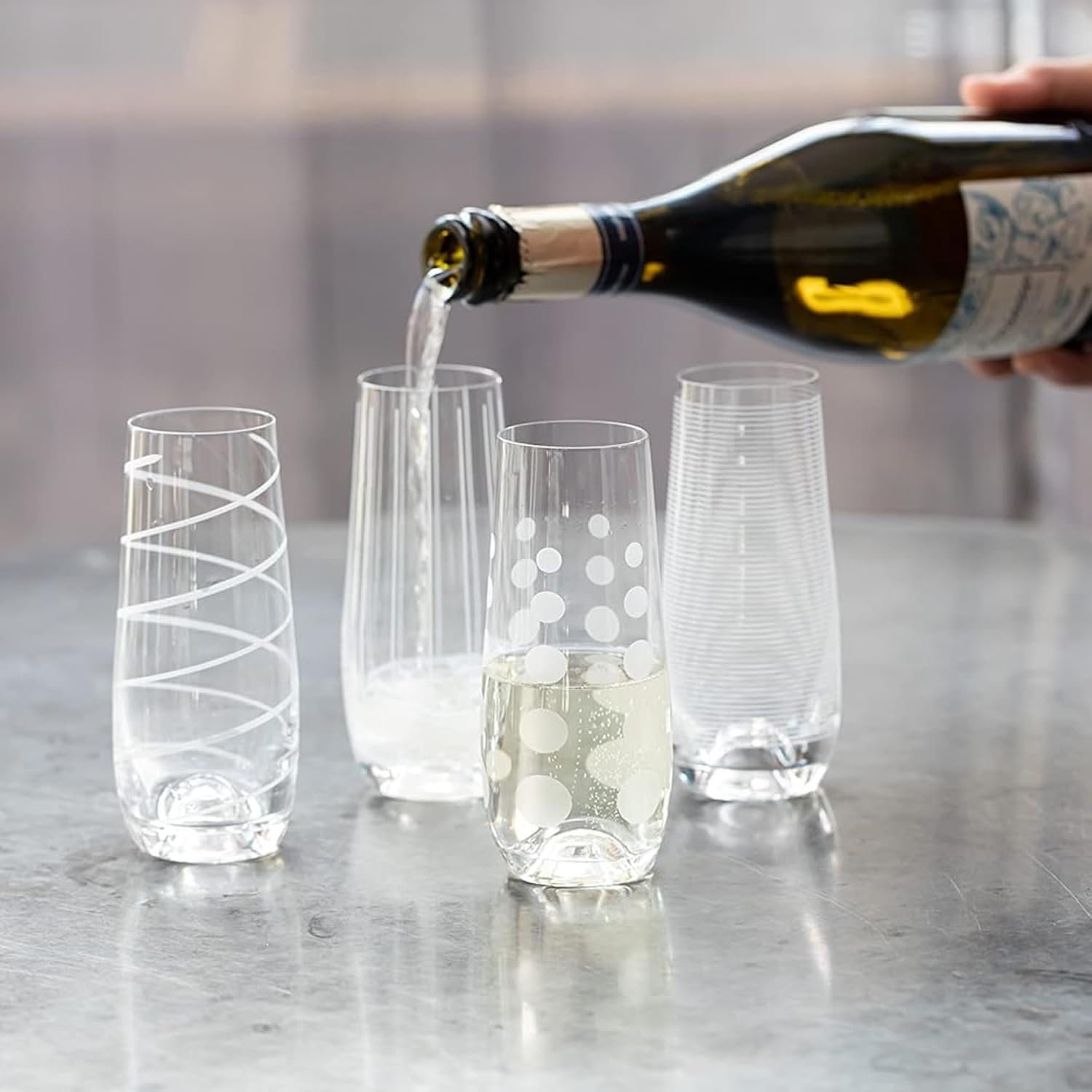 Mikasa Cheers Bordeaux Wine Glass, Set of 4, 24 Ounce, Clear