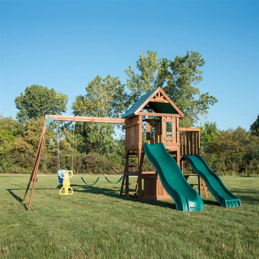 Swing-N-Slide WS 8350 Willows Peak Deluxe Swing Set, Wood