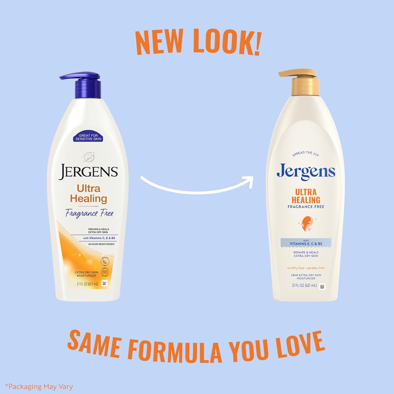 Jergens Ultra Healing Dry Skin Lotion, Hand and Body Moisturizer for Quick Absorption into Extra Dry Skin with Hydralucence Blend, Vitamins C, E and B5, White, 32oz