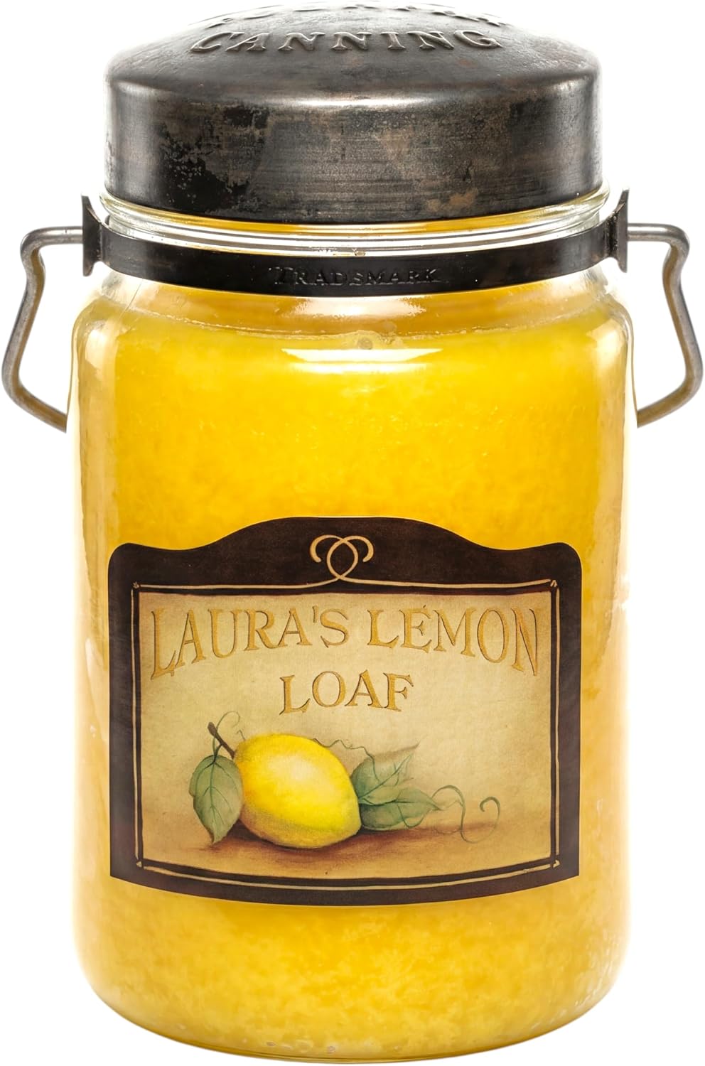 McCall’s Candles | Hot Buttered Rum | 26 oz Scented Candle | USA-Poured | Vintage Rustic Jar with Carrying Handle | Warm Buttery Spiced Rum Fragrance