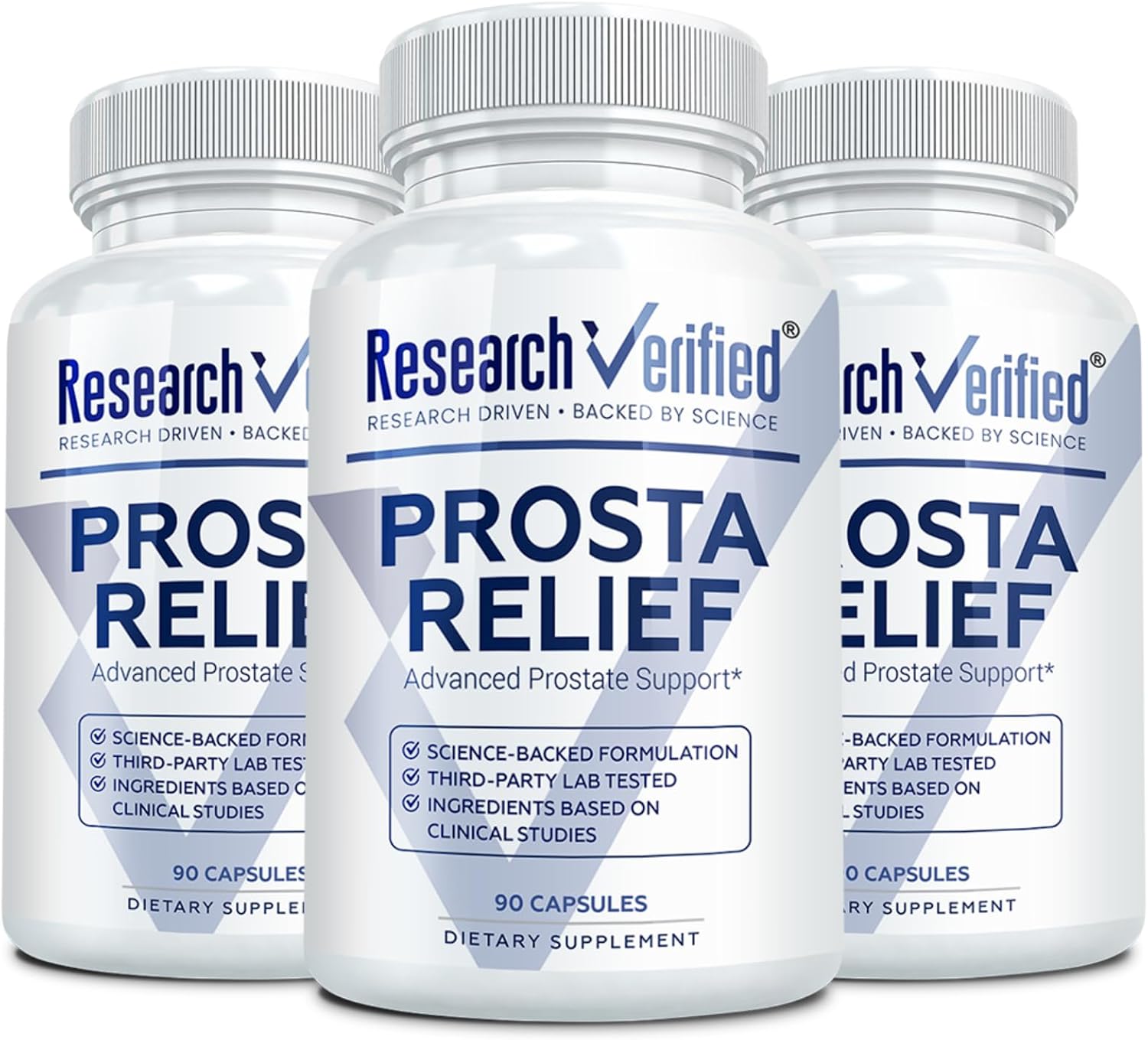 Research Verified Prosta Relief - Saw Palmetto and Bioperine - Prostate Health, Bladder & Urinary Health, Drive and Performance - Pure Natural, 90 Capsules (Pack of 1)