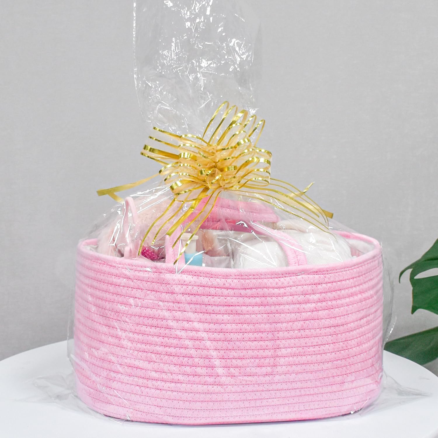 ABenkle Baby Diaper Caddy, Nursery Storage Bin and Car Organizer for Diapers and Baby Wipes, Cotton Rope Diaper Basket Caddy