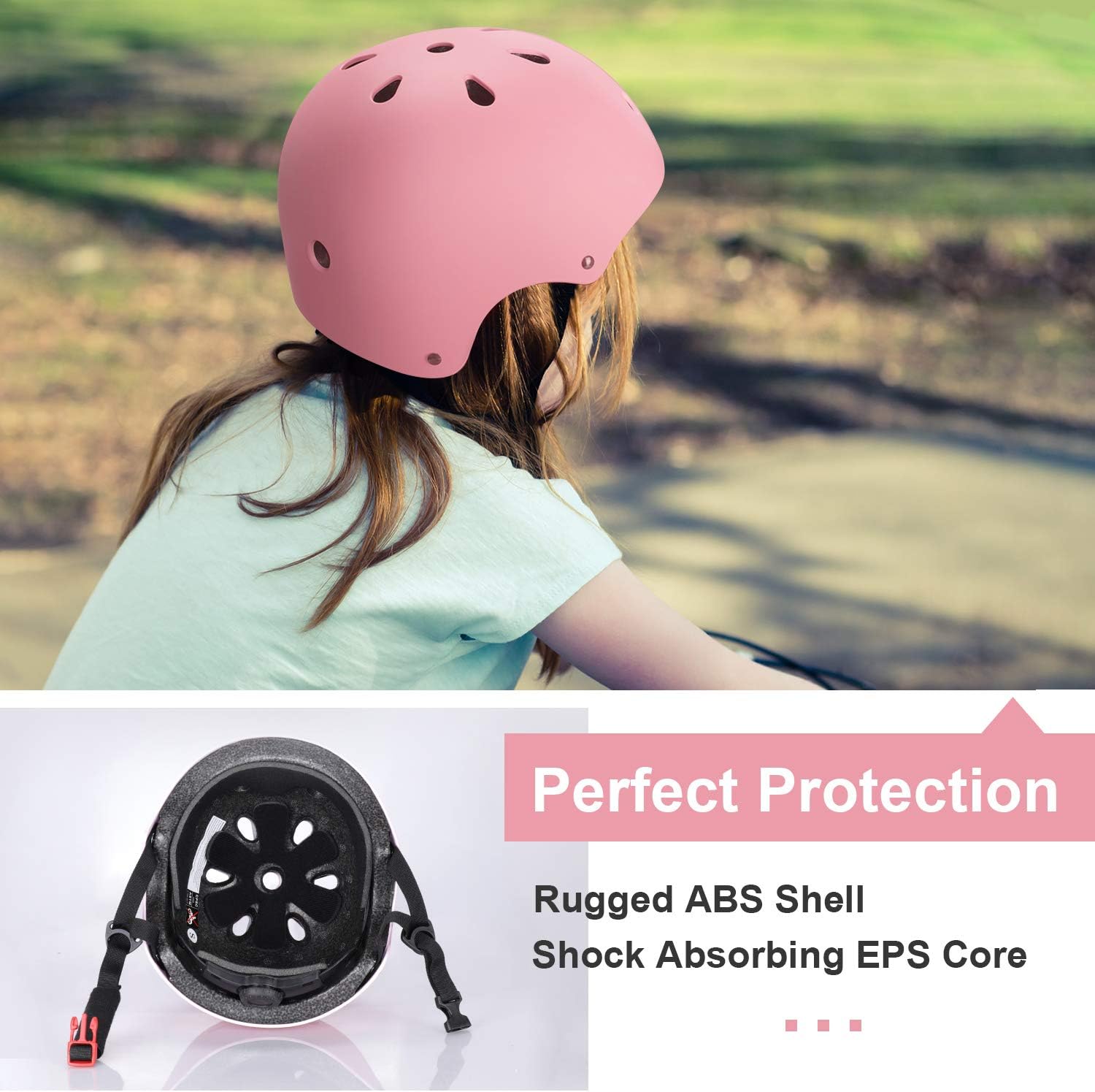 Besttravel Kids Helmet, Toddler Adjustable Kids Ages 3-8 Years Old Boys Girls Multi-Sports Safety