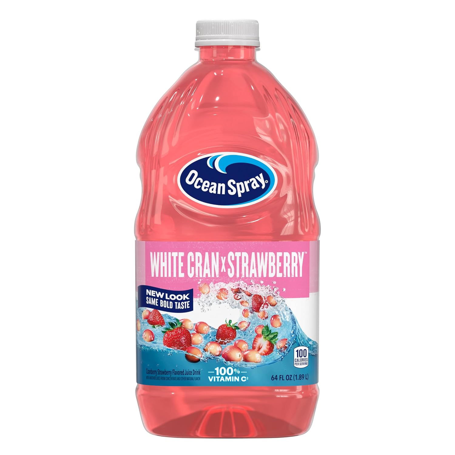 Ocean Spray® Cran-Apple™ Juice Drink, 64 Ounce Bottle, 8 Count | Ocean Spray® Cran-Apple™ Juice Drink, Made with Real Fruit Juice, 64 Fluid Ounce Bottle