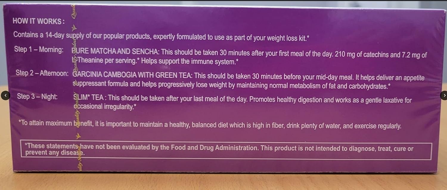 Hyleys 14 Day Weight Loss Tea, Garcinia & Matcha Green Tea, 42 Tea Bags