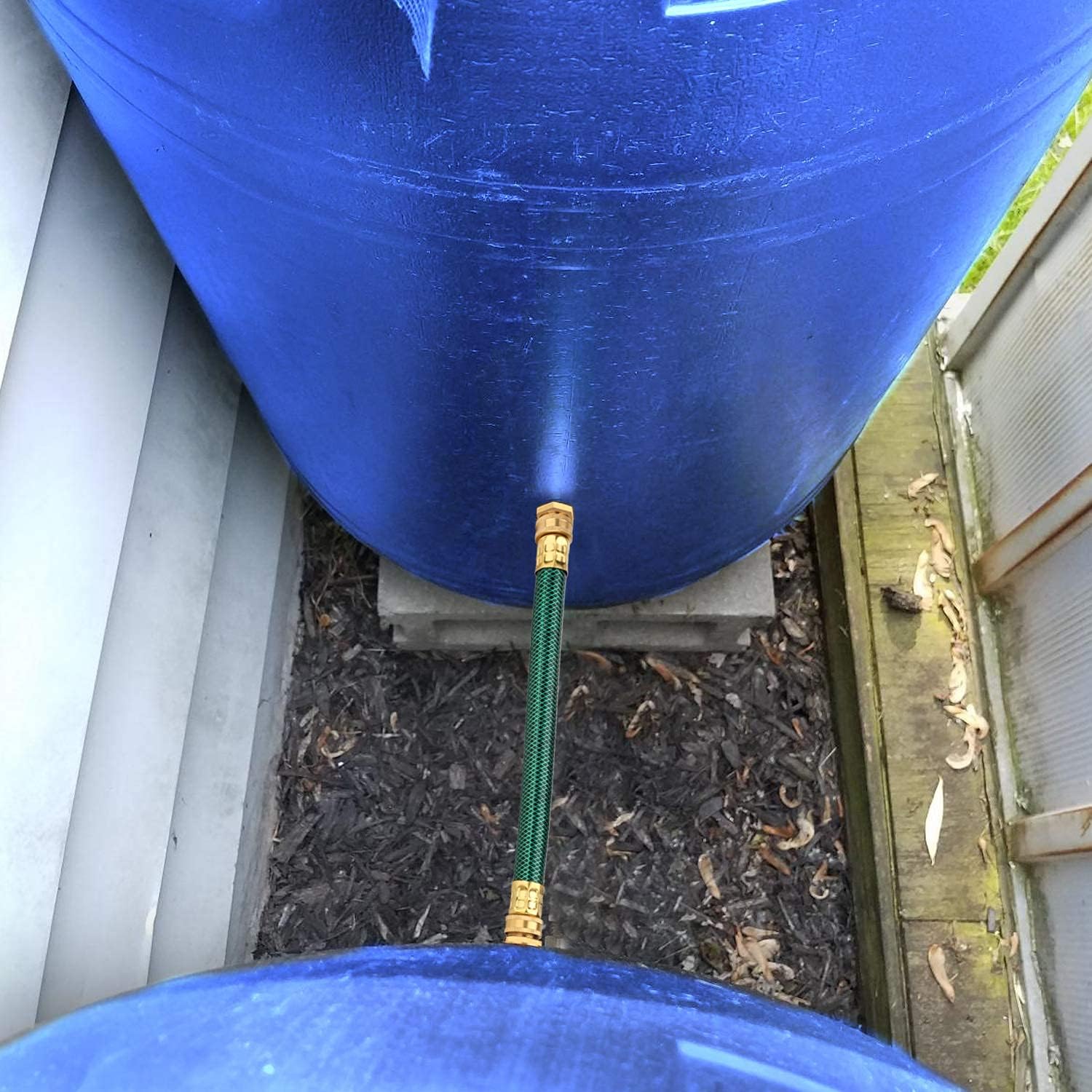 2PCS Rain Barrel Hose Connector, Rain Barrel Overflow Linking Kit