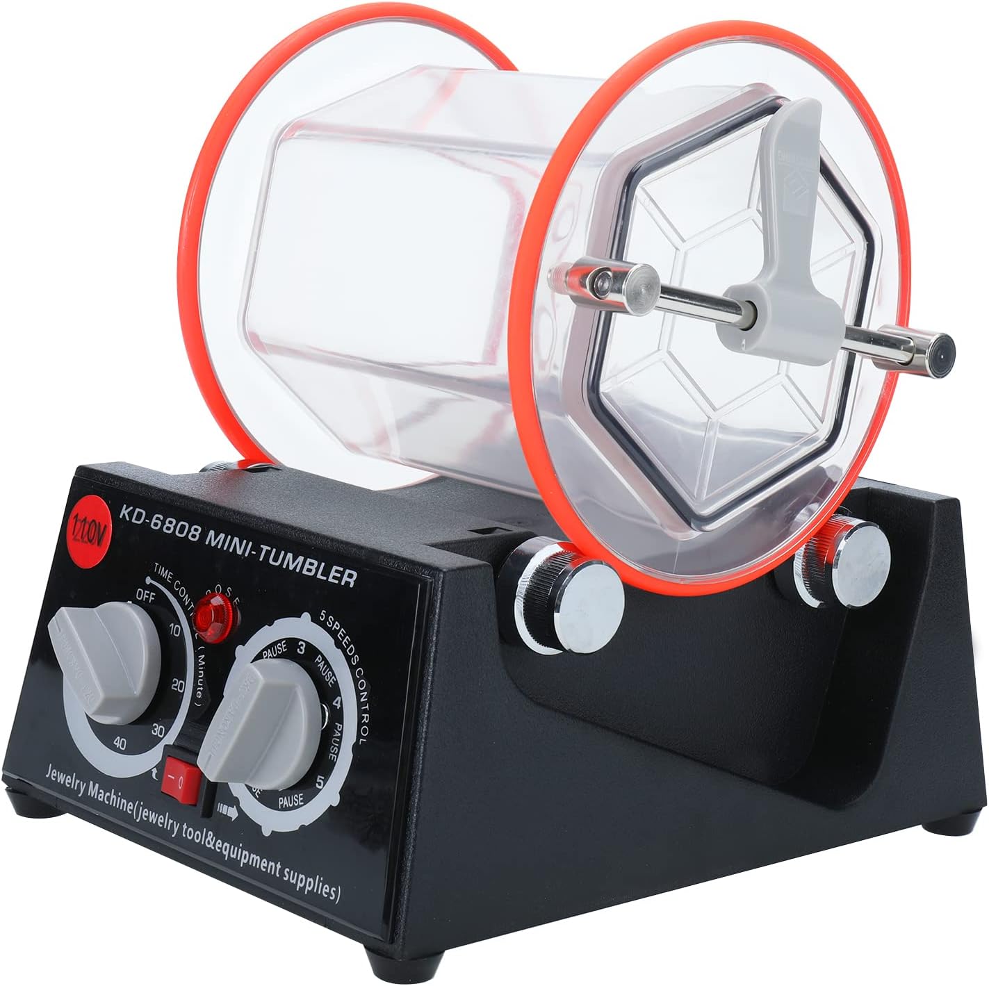YaeMarine 110V 80W Jewelry Polisher Tumbler 3kg 6.6 Lbs Capacity Jewelry Polisher Machine Tumbler