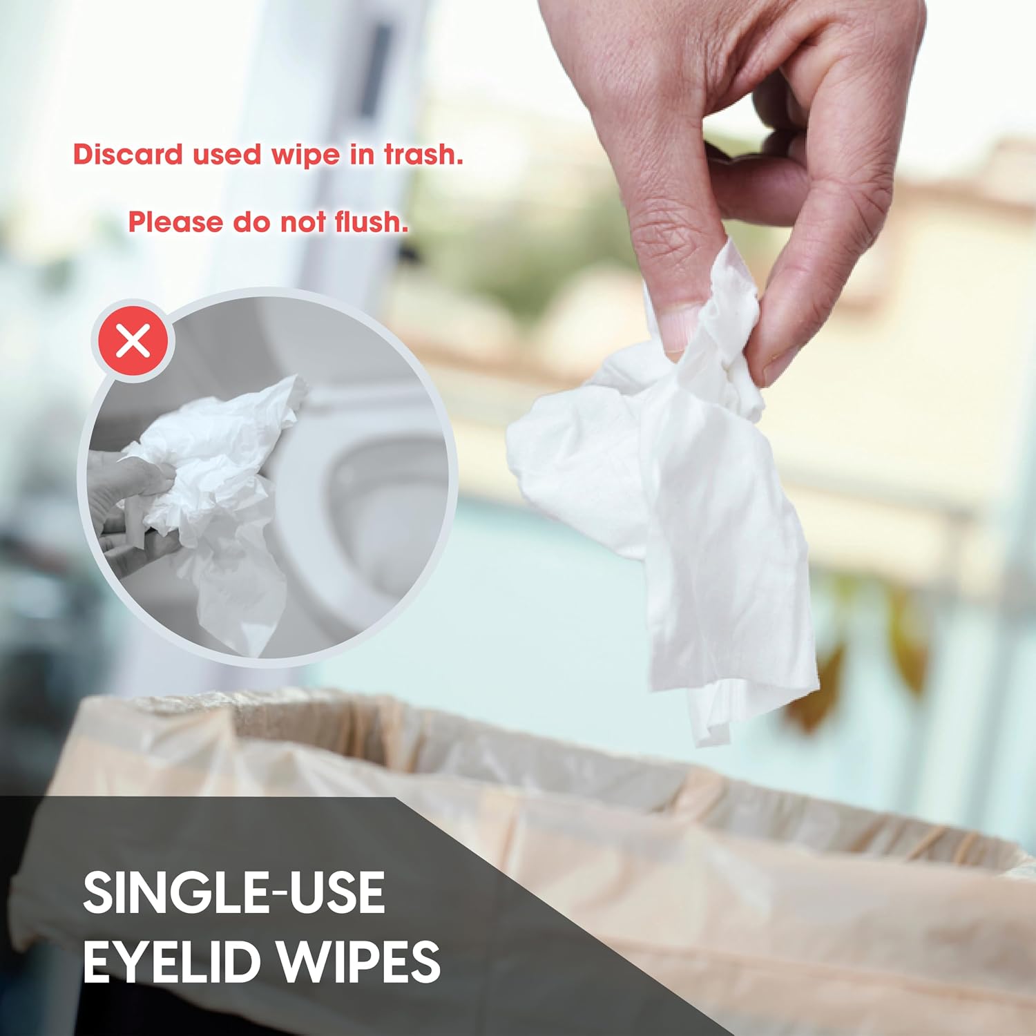 Clear C Pre-Moistened Eyelid Cleaning Wipes, 1 Boxes Of 30 | Rinse-Free Eye Lid Wipes For Dry Eyes, Individually Wrapped Travel Packs