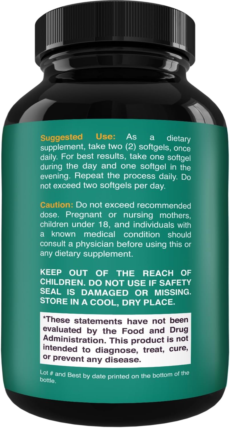 C8 MCT Oil Softgels - Medium Chain Triglycerids MCT Coconut Oil Supplement with Caprylic/Capric Triglycerides for Body Sculpting