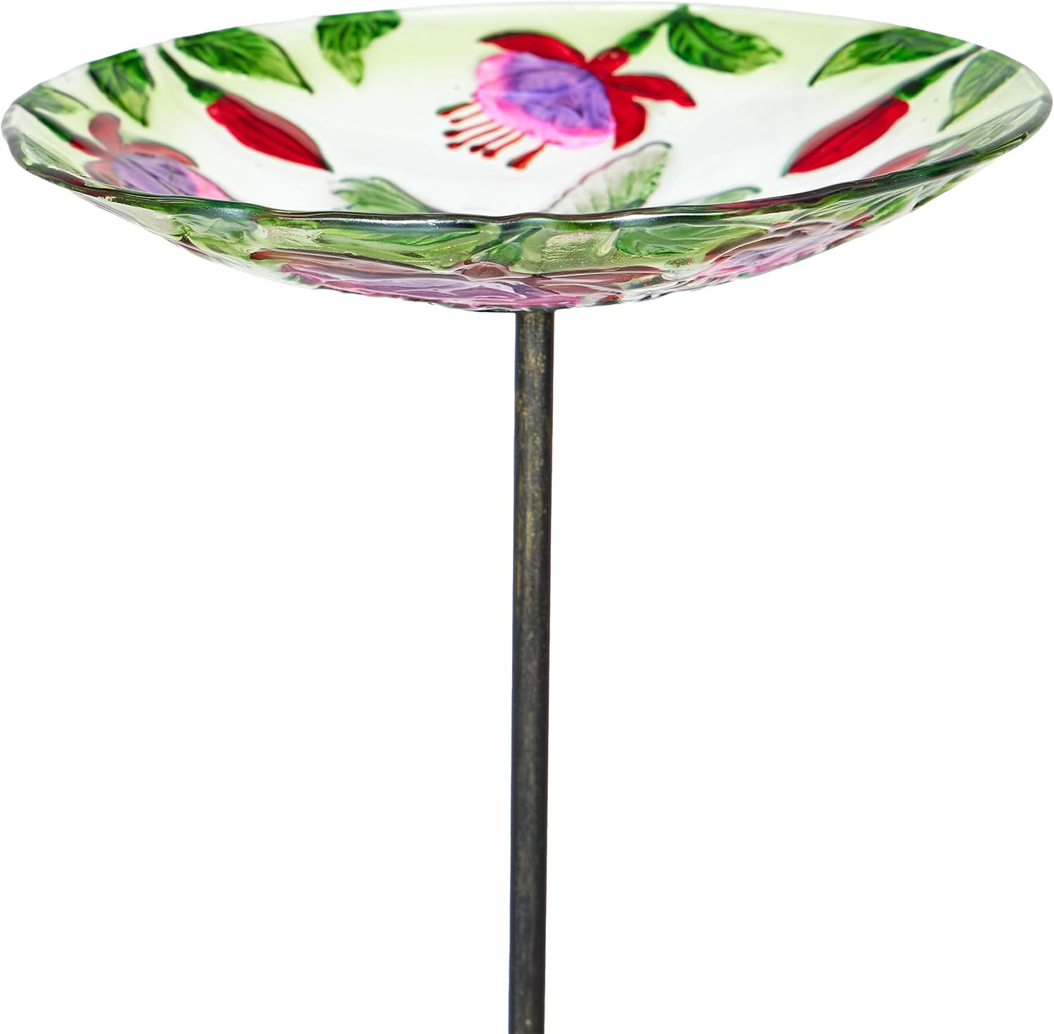 Alpine Corporation 25" Tall Outdoor Birdbath with Planter Pedestal Yard Statue, Stunning Garden Accent, 15" Round, Green