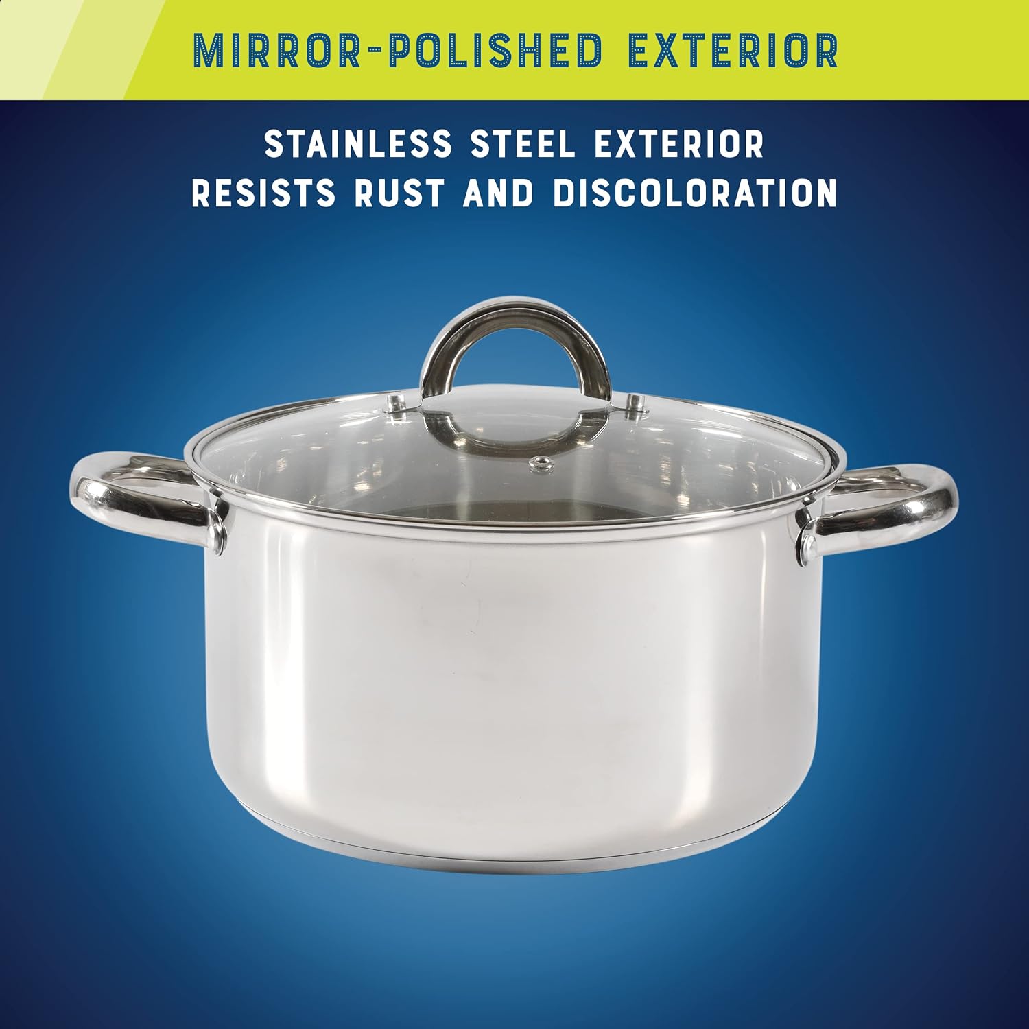 Oster Dutch Oven with Steamer Basket 3-Quart - Sangerfield Stainless Steel, Stovetop Steamer for Vegetables, Rice & Tamales, Dishwasher Safe