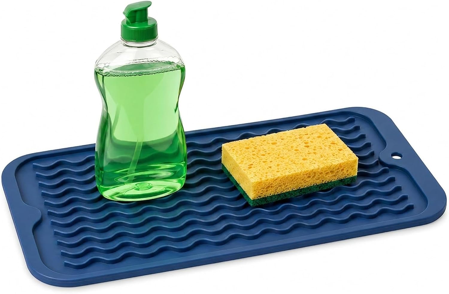 ZLR Silicone Dish Drying Mat for Kitchen Counter, Eco-Friendly Fast Dry Dish Mat, Easy Clean Multi Usage Drying Matt, Heat Resistant Trivet