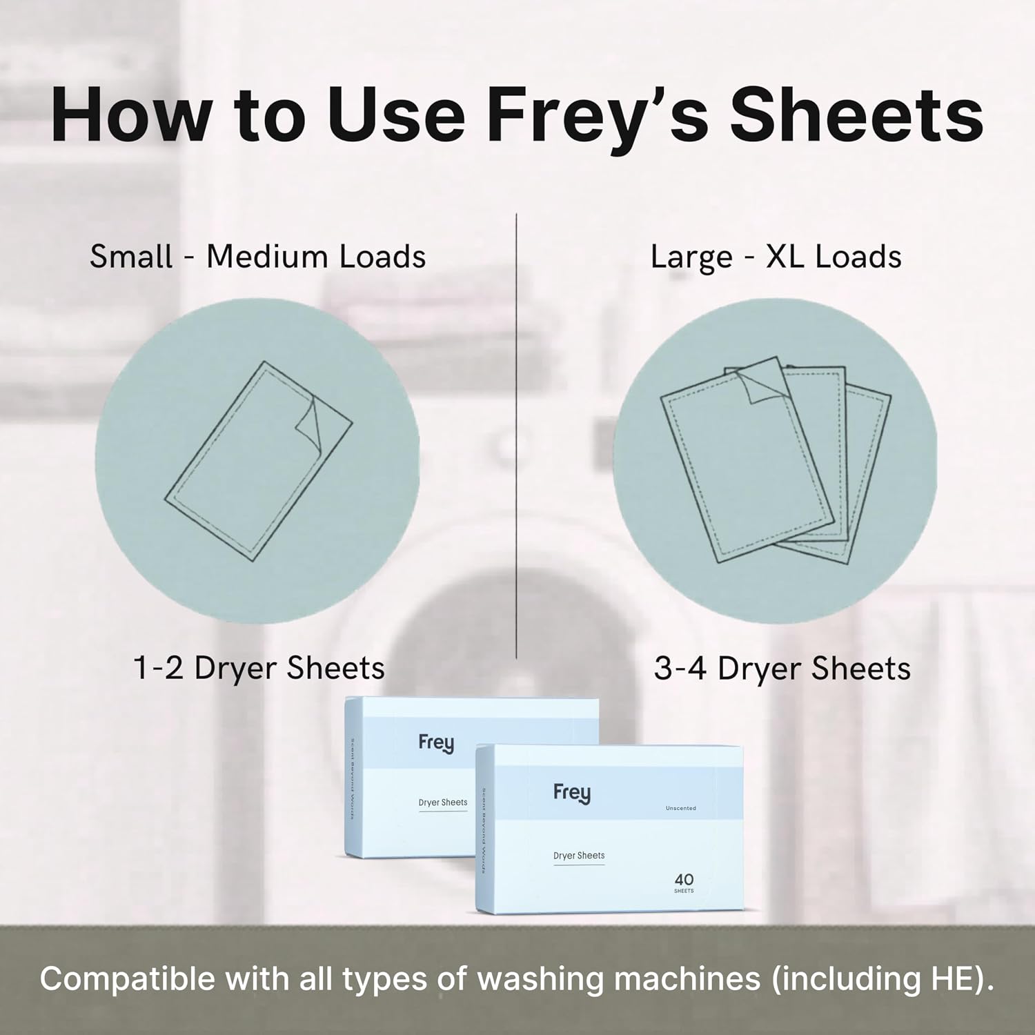 FREY Naturally Scented Dryer Sheets, 2-Pack, Cedar Grove