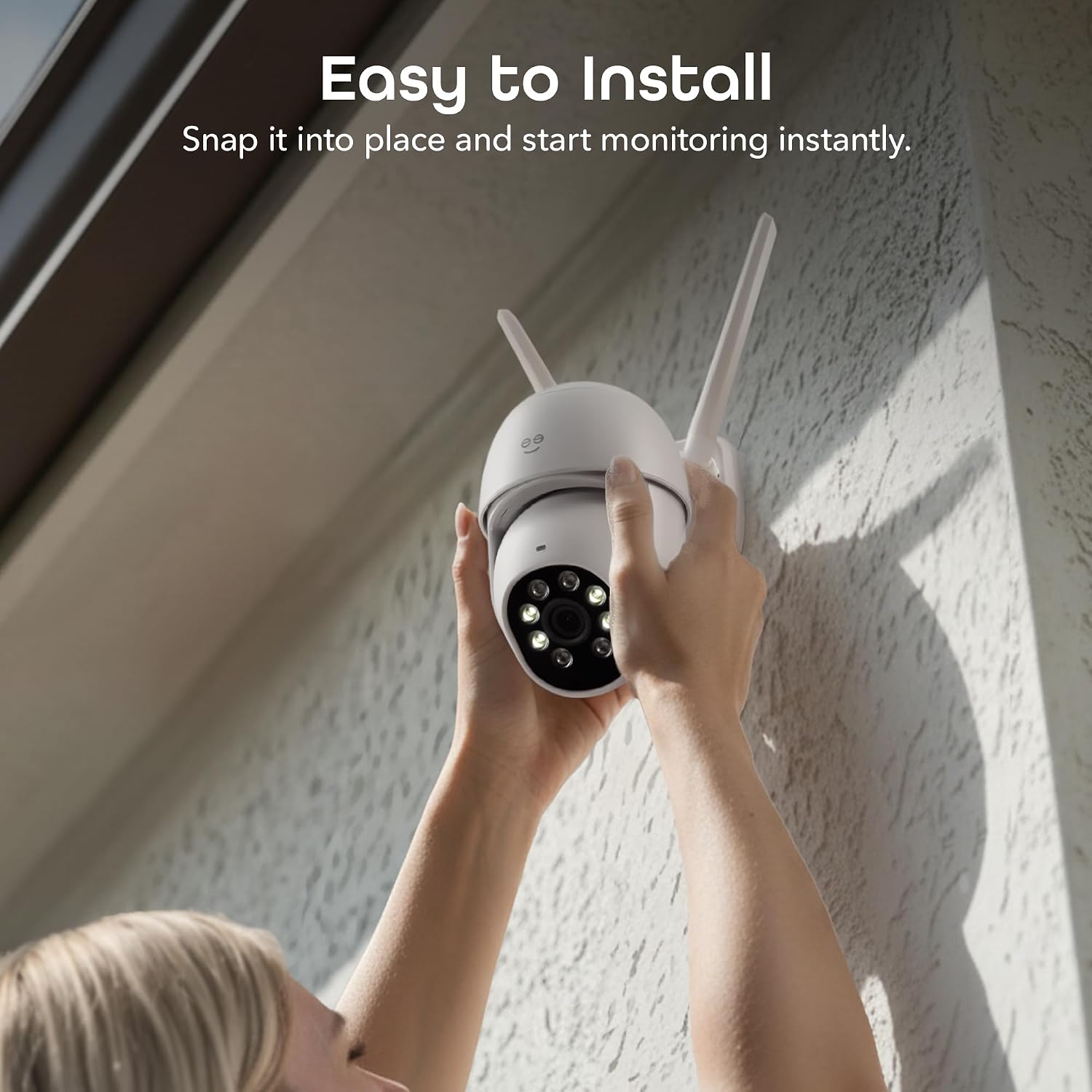 Geeni Lookout 2K Outdoor Auto-Follow Security Camera – Outdoor Security Camera, Weather Resistant with Pan-Tilt, Motion Tracking, Dual-Band Wi-Fi