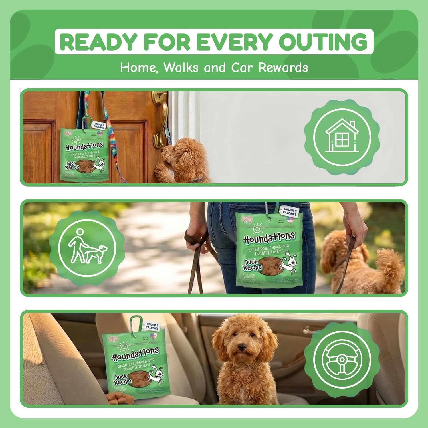 Loving Pets Houndations Chicken Dog Training Treats | All Natural | 2.6 Calories Per Treat | Grain-Free, Wheat-Free, Gluten-Free & Corn-Free | for Small Dogs & Puppies, 4 oz