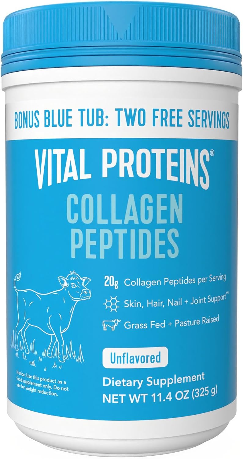 Vital Proteins Collagen Peptides Powder, Unflavored Stick Packs, 20 Count | 10g Hydrolyzed Collagen Peptide Per Packet, Supports Hair Skin & Nails, Travel-Friendly Stick Packs, 20 Servings