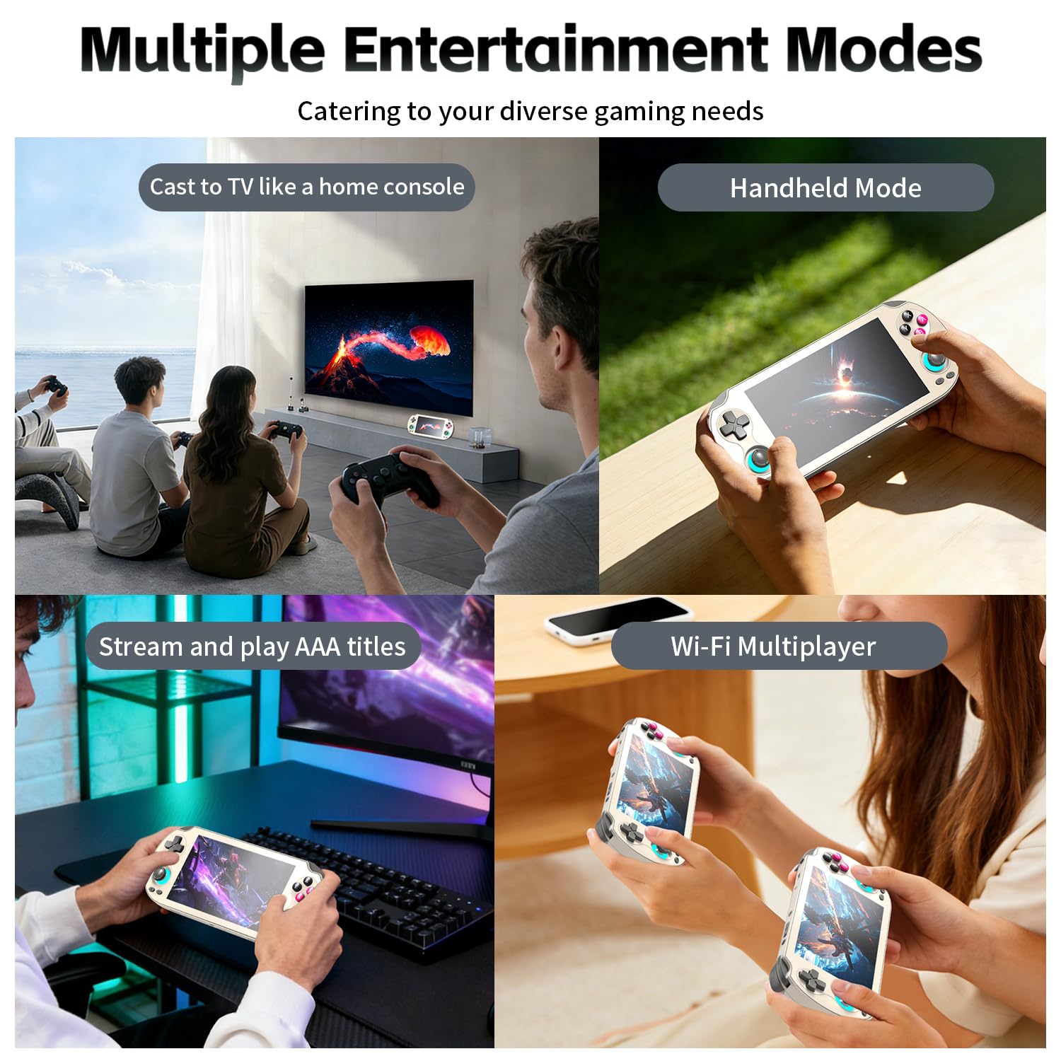 RG Vita Retro Handheld Game Console, Android 12 Portable Gaming Console with 5.46" IPS Touch Screen, No Game, Multi-Emulator, Wireless Screen Mirroring, Ideal for Home & Outdoor Entertainment (Black)