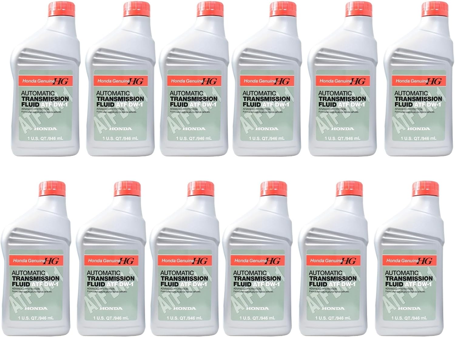 Honda - 08200-9008 DW-1 Automatic Transmission Fluid, 1 quart, Pack of 12