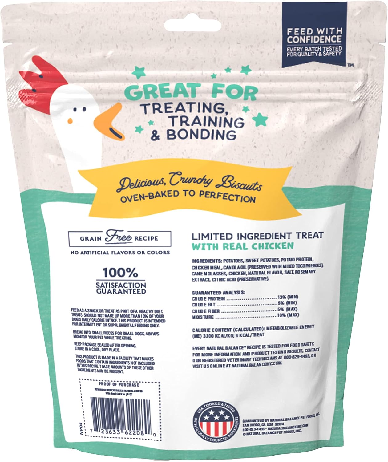 Natural Balance Limited Ingredient Rewards Crunchy Biscuits, Bite-Size Grain-Free Dog Treats for Small-Breed Dogs, Made with Real Venison, 8 Ounce (Pack of 1)