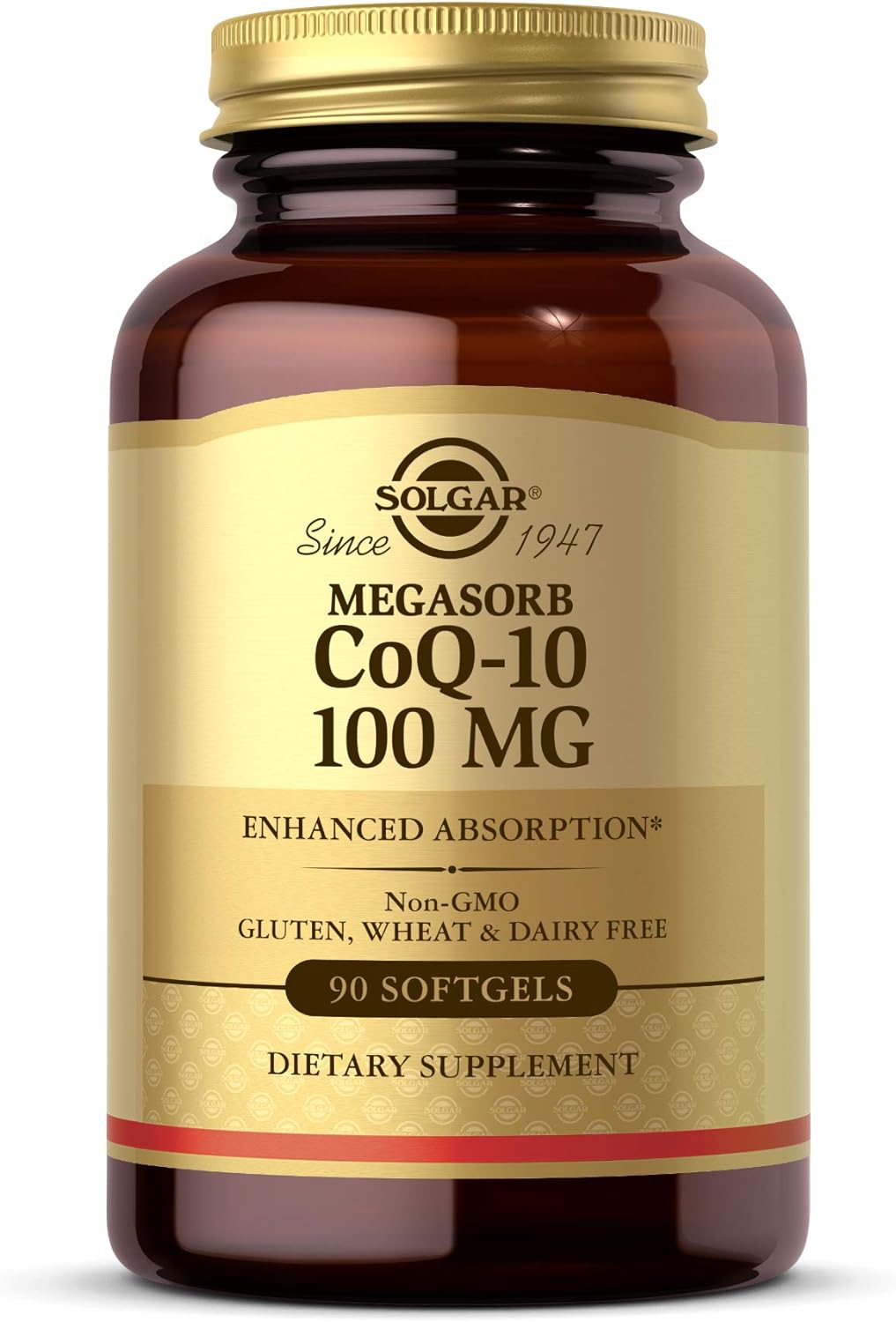 Solgar Megasorb CoQ-10 100 mg, 90 Softgels - Supports Healthy Aging | Coenzyme Q10 Supplement, Enhanced Absorption, Non-GMO, Gluten Free