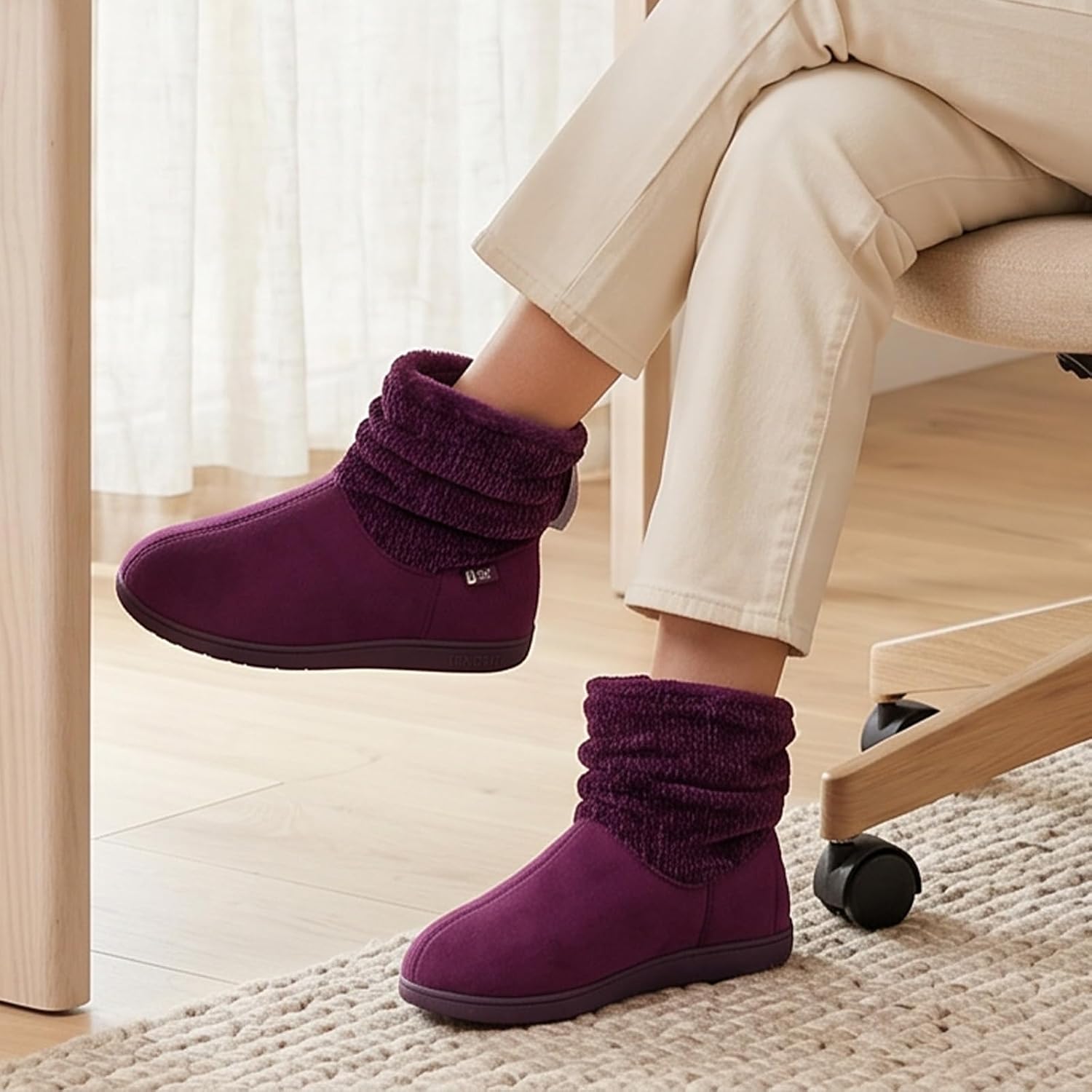 LongBay Slippers Boots for Women Warm Winter Fuzzy Bootie House Shoes Gifts
