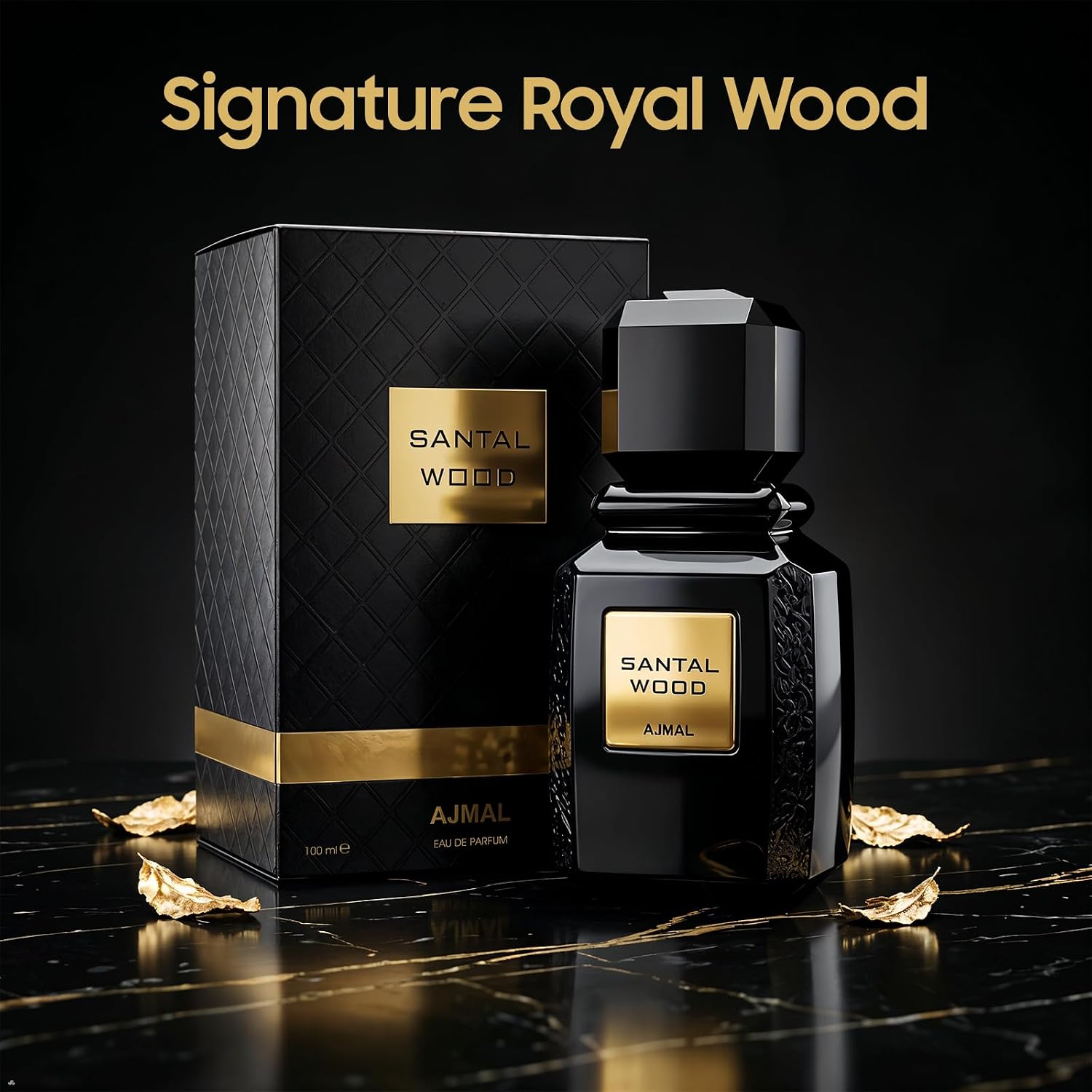 Ajmal Santal Wood EDP Unisex, 3.4 fl oz / 100 ml | Rich woody signature for men and women. Long-lasting and handcrafted in Dubai.