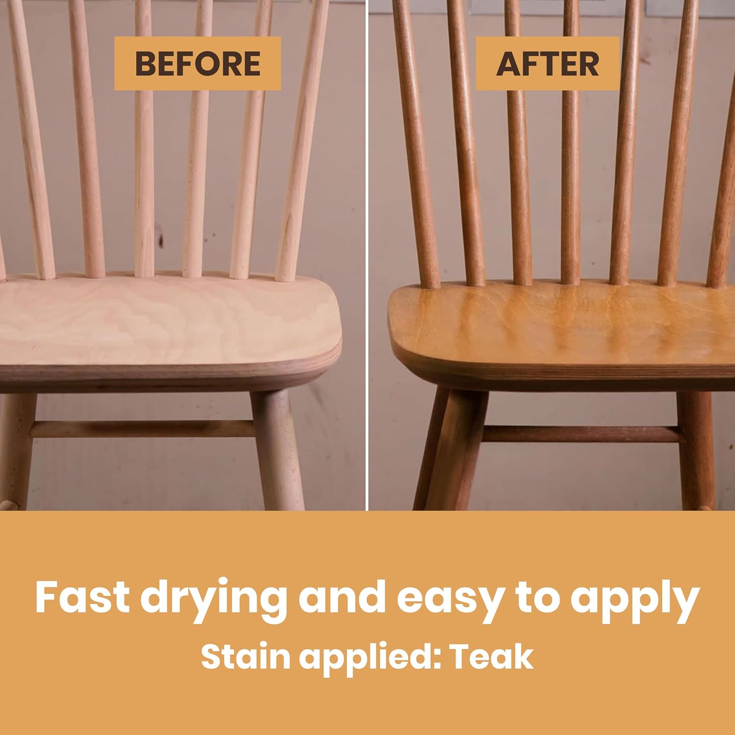 Furniture Clinic Wood Stain | Teak | Water Based | Fast Drying, Low Odor