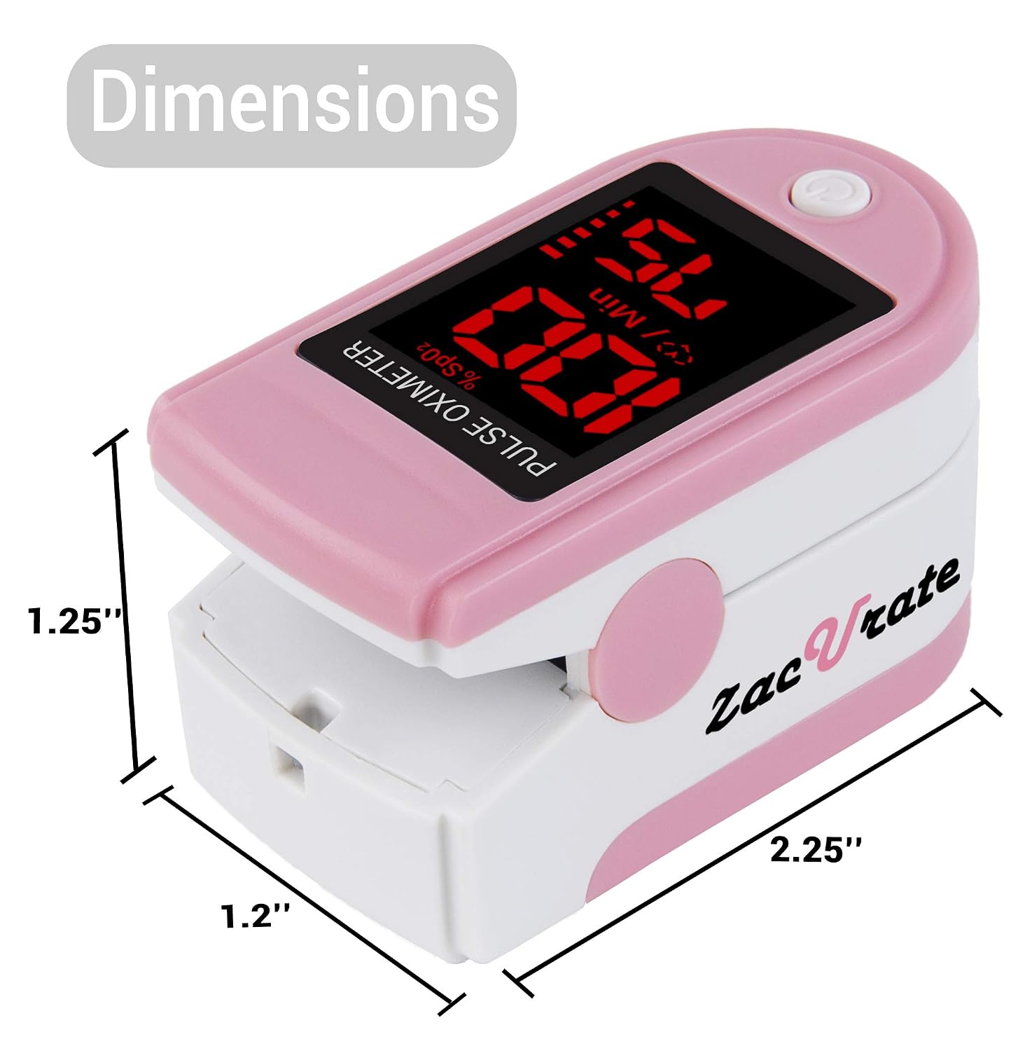 Zacurate Pro Series 500DL Fingertip Pulse Oximeter Blood Oxygen Saturation Monitor with Silicone Cover, Batteries and Lanyard (Mystic Purple)