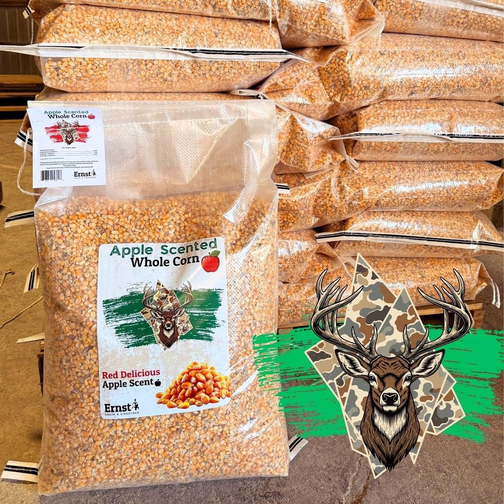 Ernst Grain & Livestock Whole Corn – Perfect Feed for Deer, Squirrels, Chickens, Ducks, Rabbits, Geese, and More! (46 Pound)