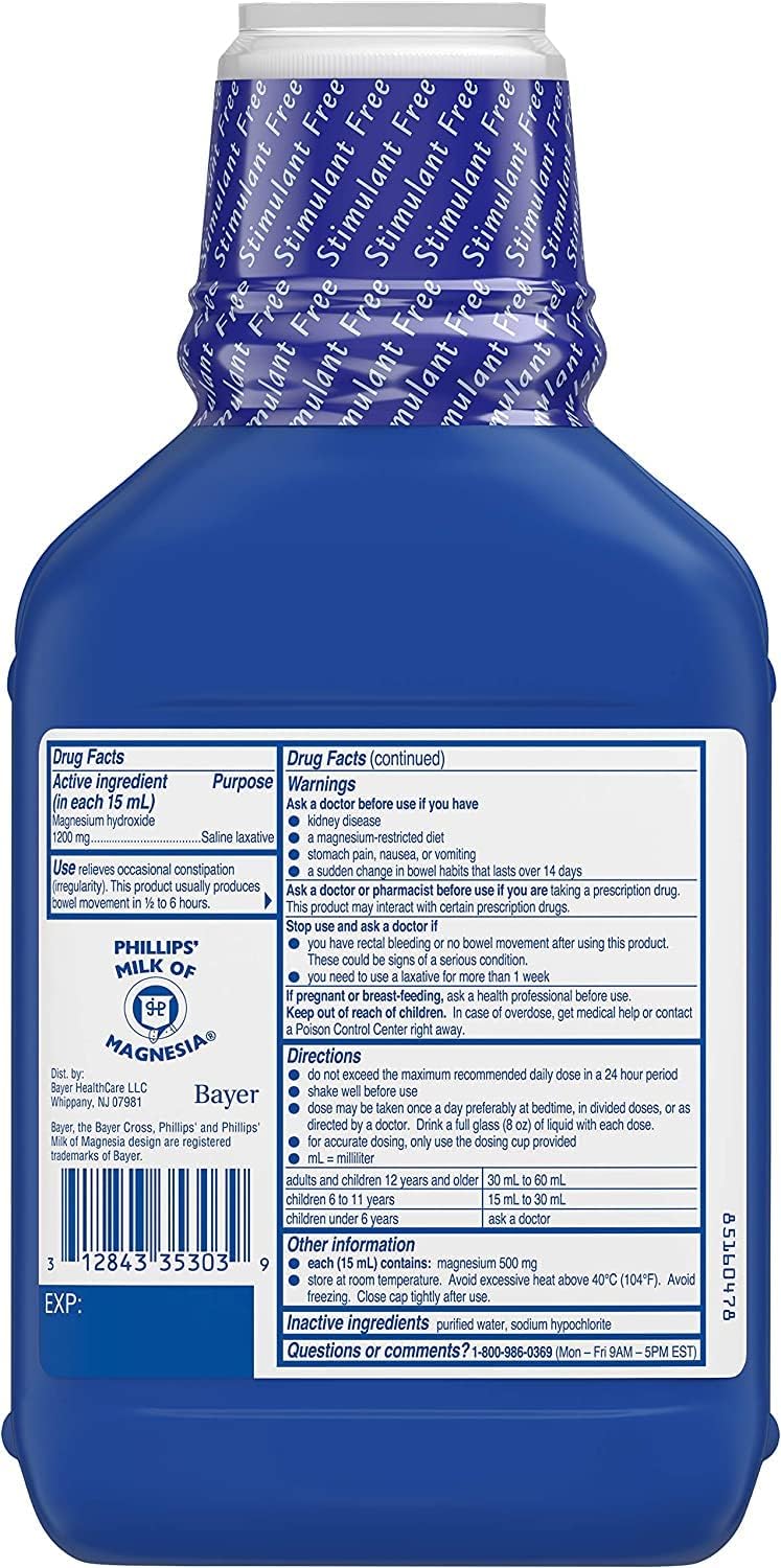 Phillips' Milk of Magnesia Original, 26 Fl Oz - Pack of 5