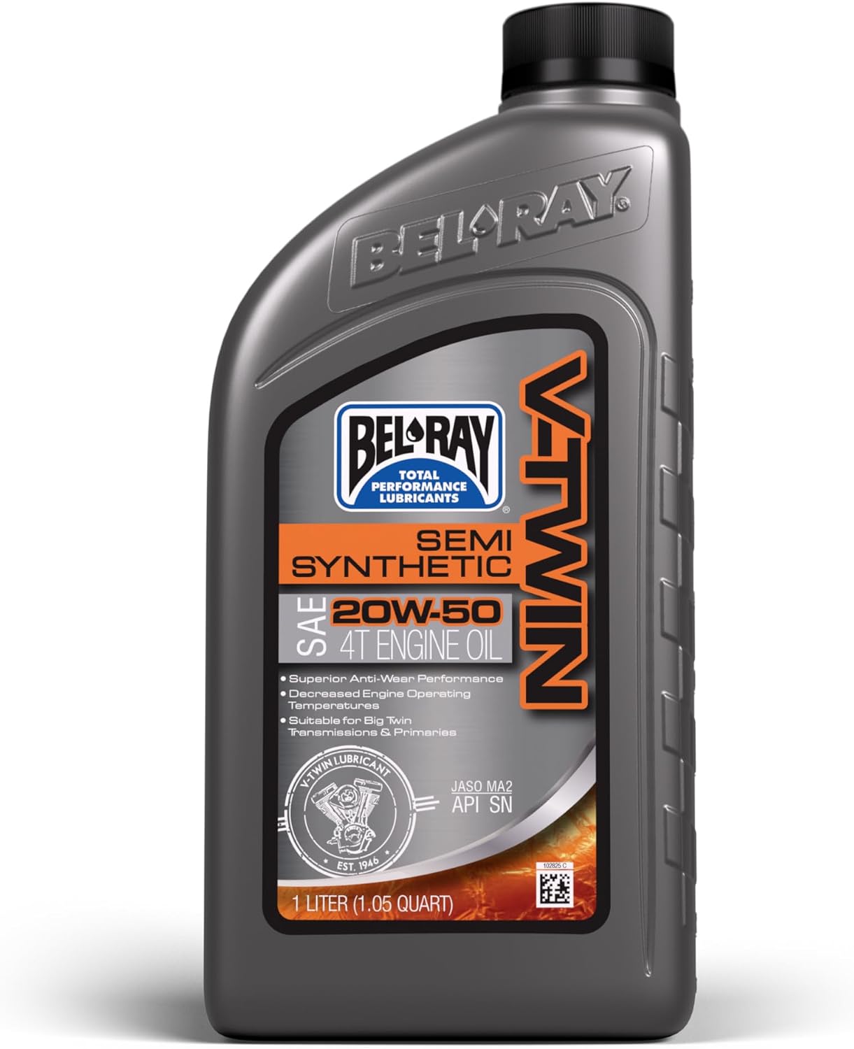 Bel-Ray V-Twin Semi-Synthetic 4T Engine Oil | SAE 20W-50 | 1 Liter | SKU: 96910-BT1