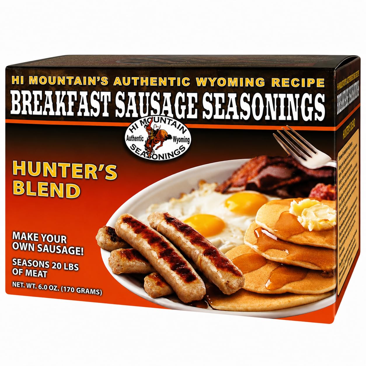 Hi Mountain Breakfast Sausage Seasoning | ORIGINAL MOUNTAIN MAN | 24 lbs | Hearty Old West mix for homemade pork, venison, deer, elk & wild game sausage patties or breakfast sausage links