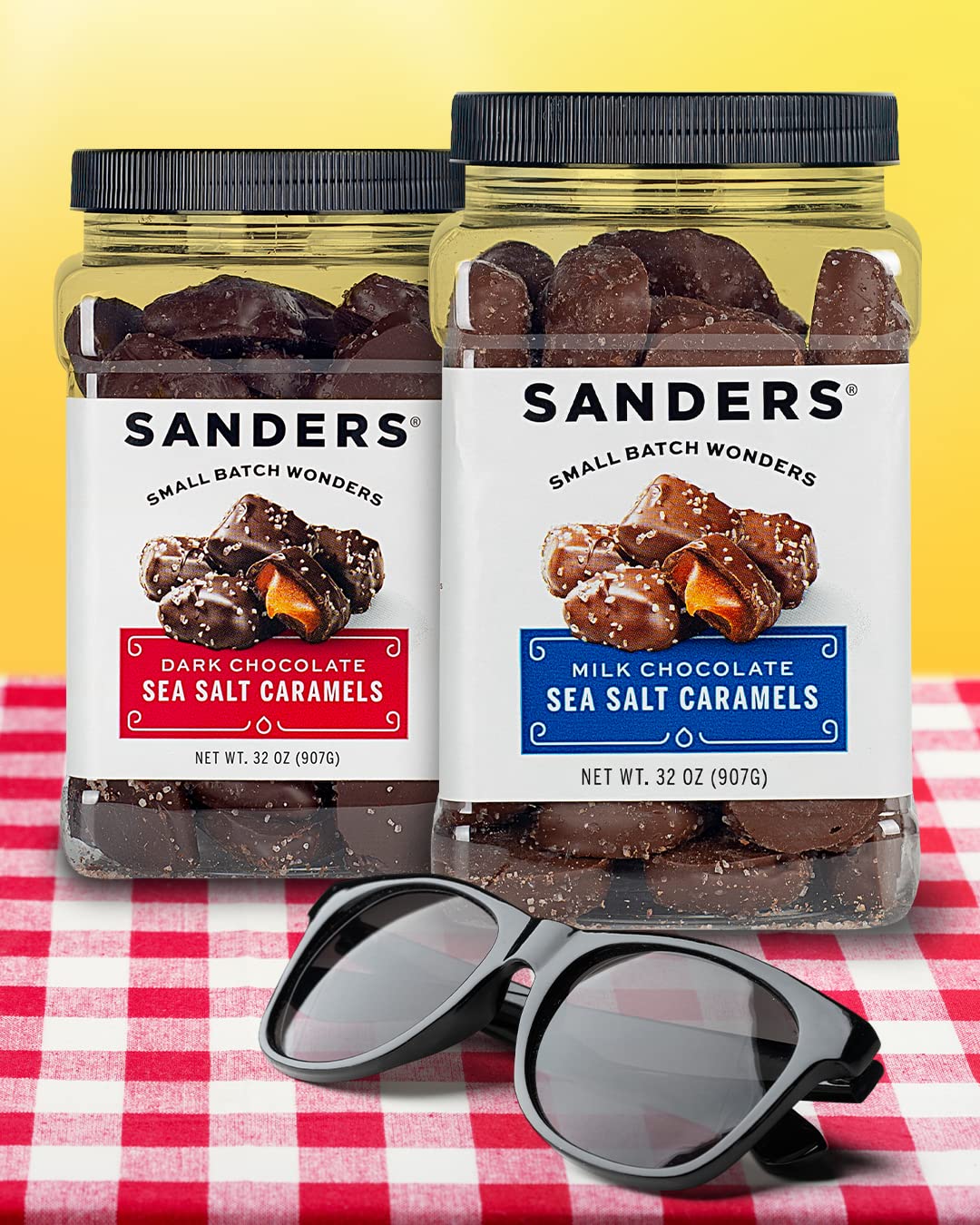 Sanders Dark Chocolate Sea Salt Caramels - 36 ounces (2.25 pounds)