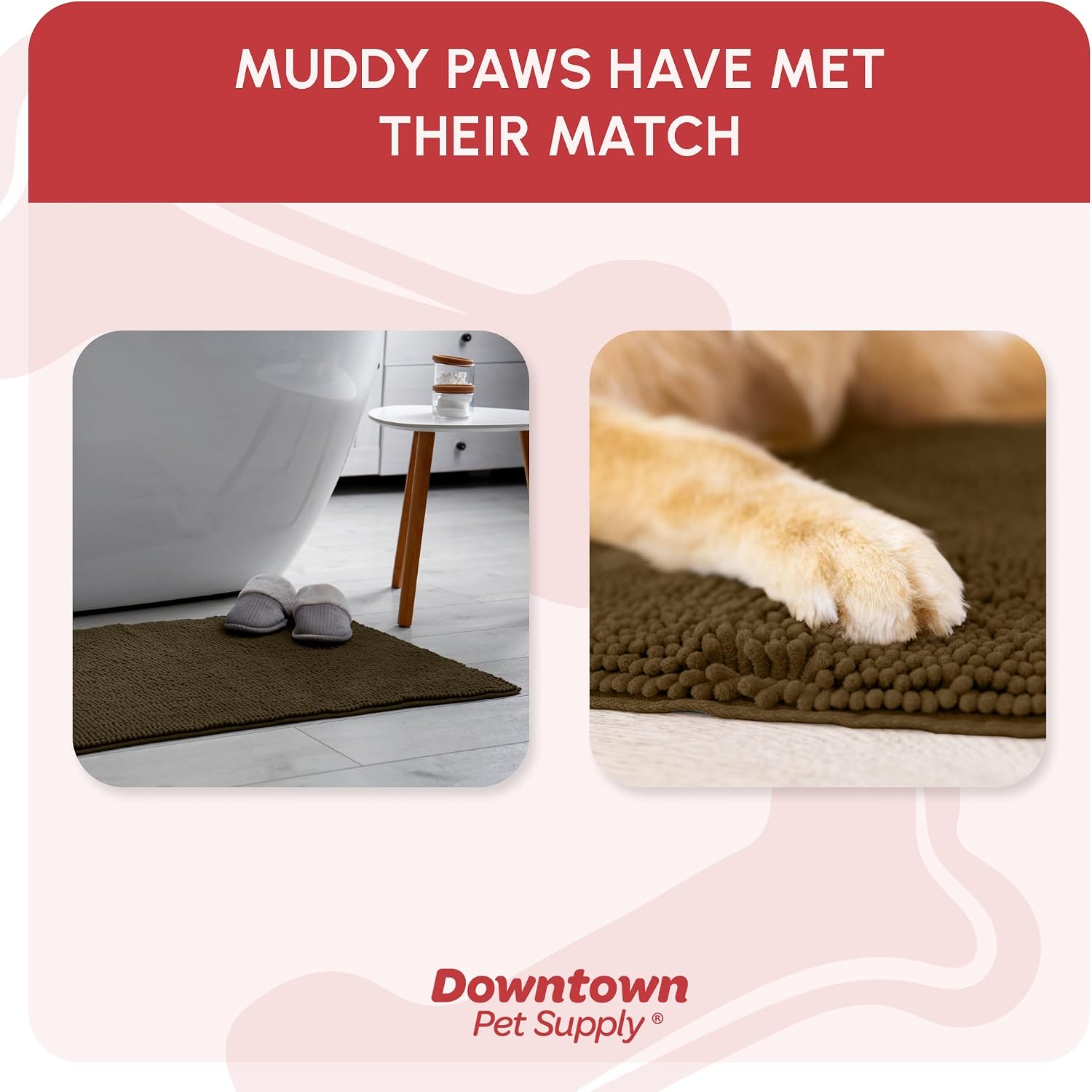 Dog Mud Mat, 31" x 20" Sage – Thick Microfiber Entry Rug for Snow, Mud & Salt – Absorbent, Quick-Dry, Washer-Safe & Non-Slip, Medium