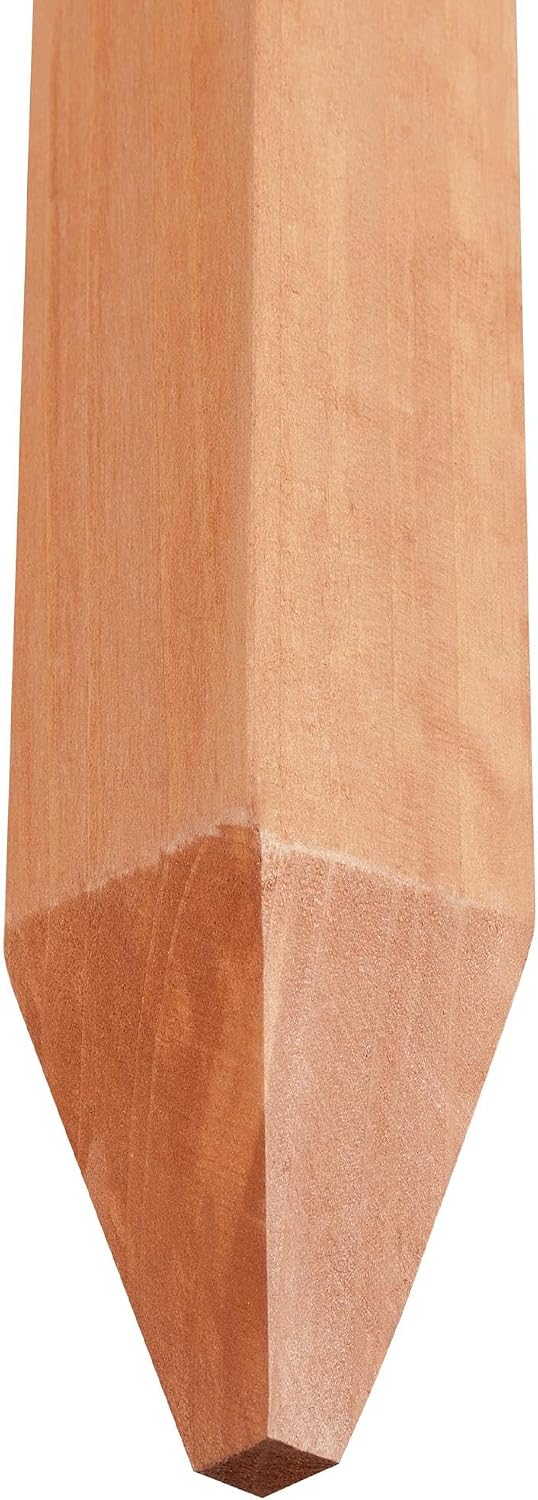 Topeakmart 177.5in Picket Fence for Garden, Wooden Fence Panels,Dark Brown