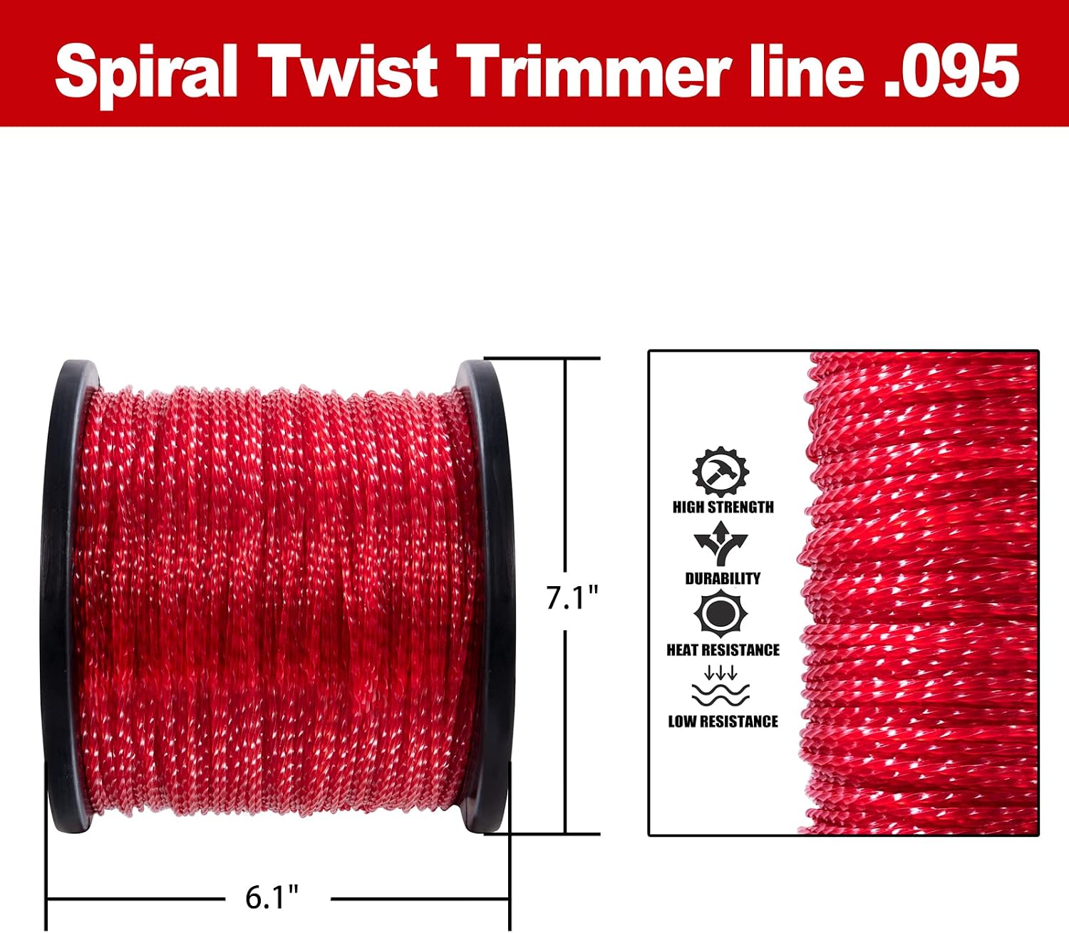 Cluparis 3-Pound String Trimmer Line .095-inch