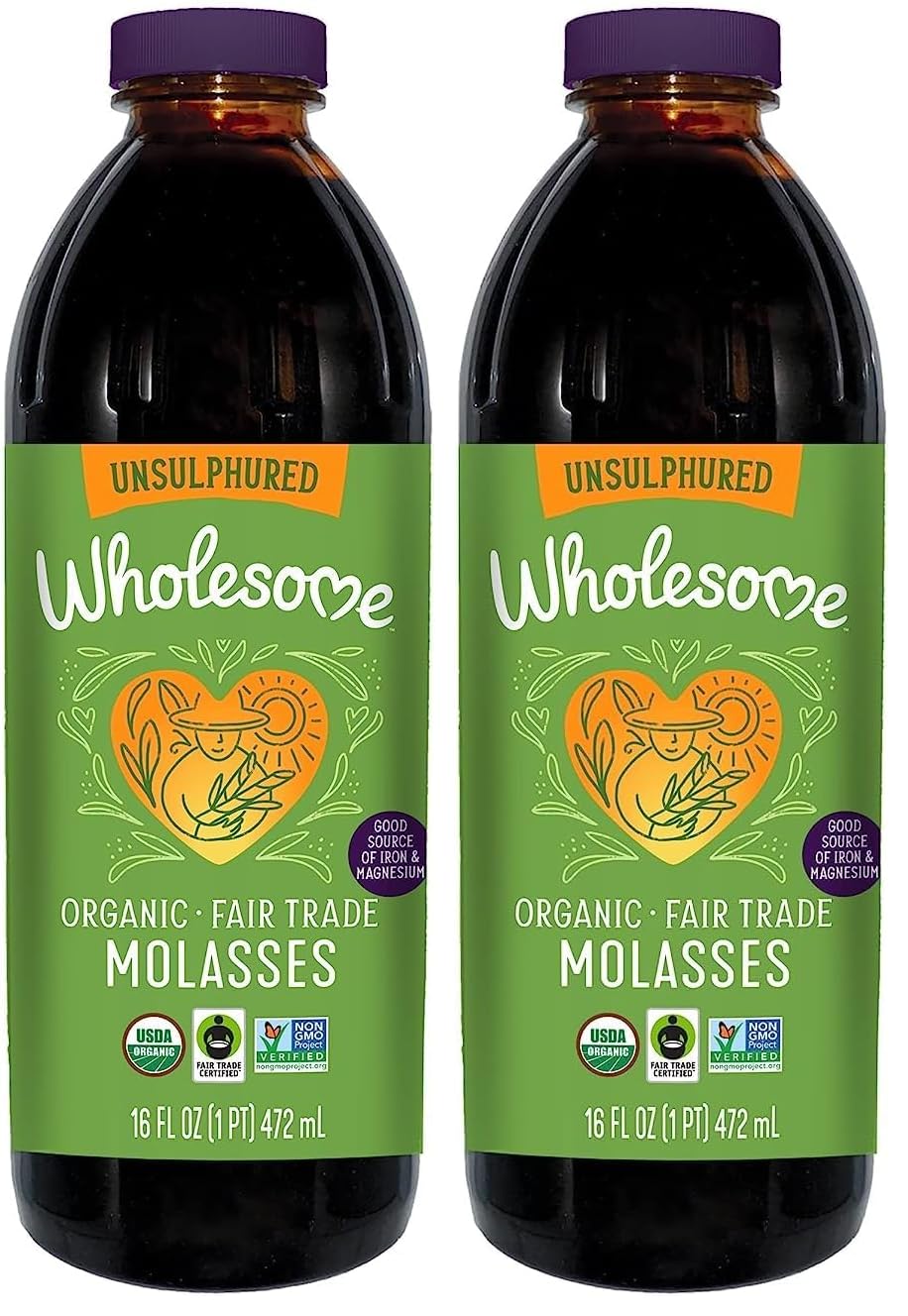 Wholesome FT Organic Molasses 32oz Bottle, 1-Pack
