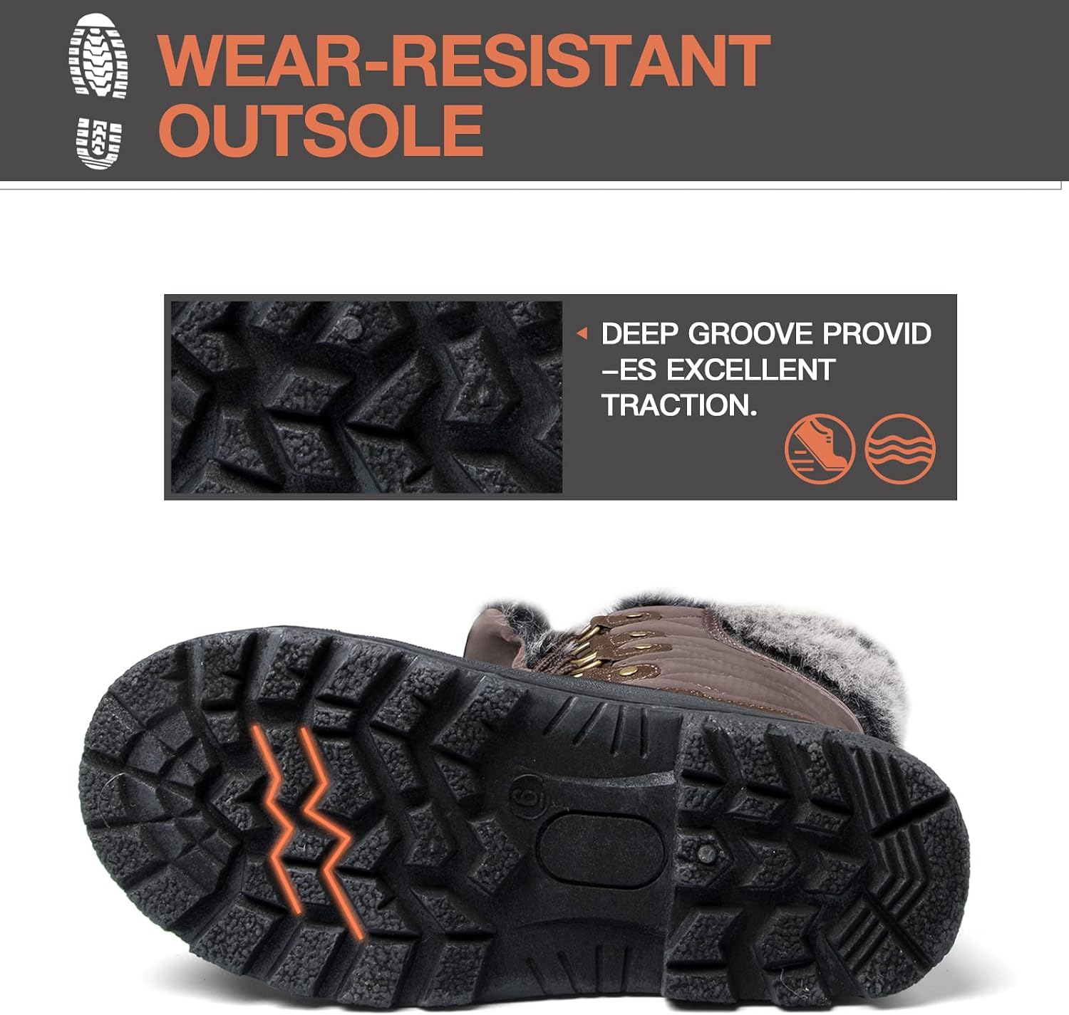 mysoft Women's Snow Boots Waterproof Mid-Calf Winter Boots
