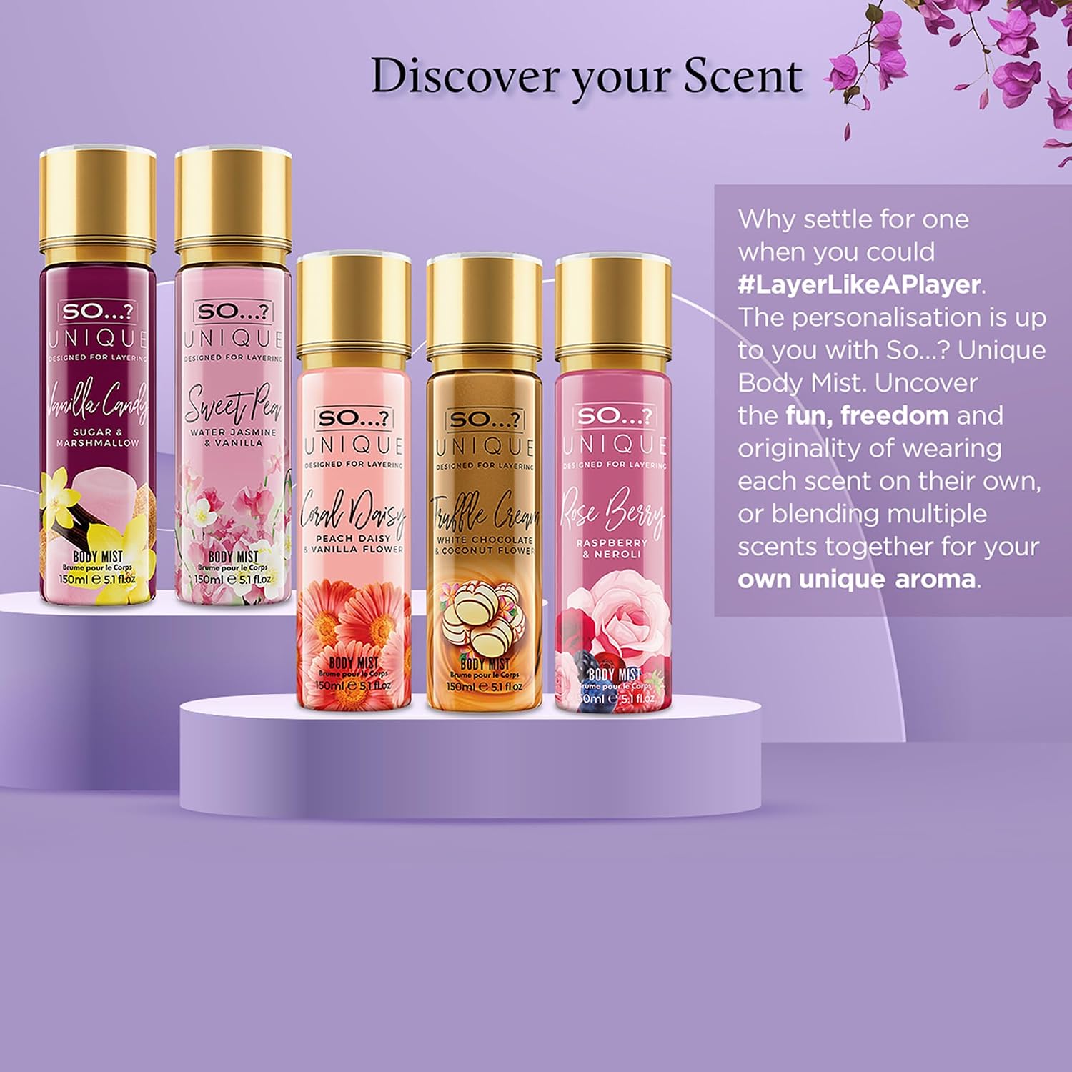 So…? Unique Sweet Pea Body Mist - Perfect Gifts For Women - Vanilla Perfume With Floral, Fruity Notes And Musk - Ideal Perfume For Women - 5.1 oz