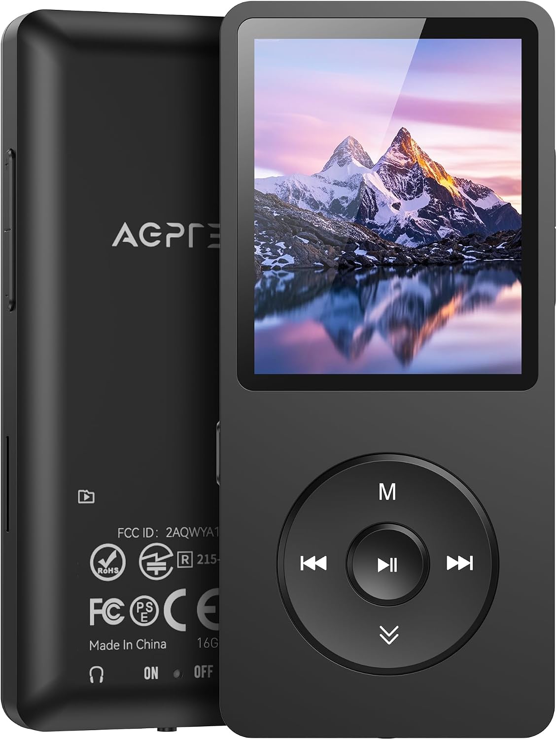 AGPTEK A02S 16GB MP3 Player, 65 Hours Playback Music Player, Dark Blue | Lossless Sound, Supports up to 128GB