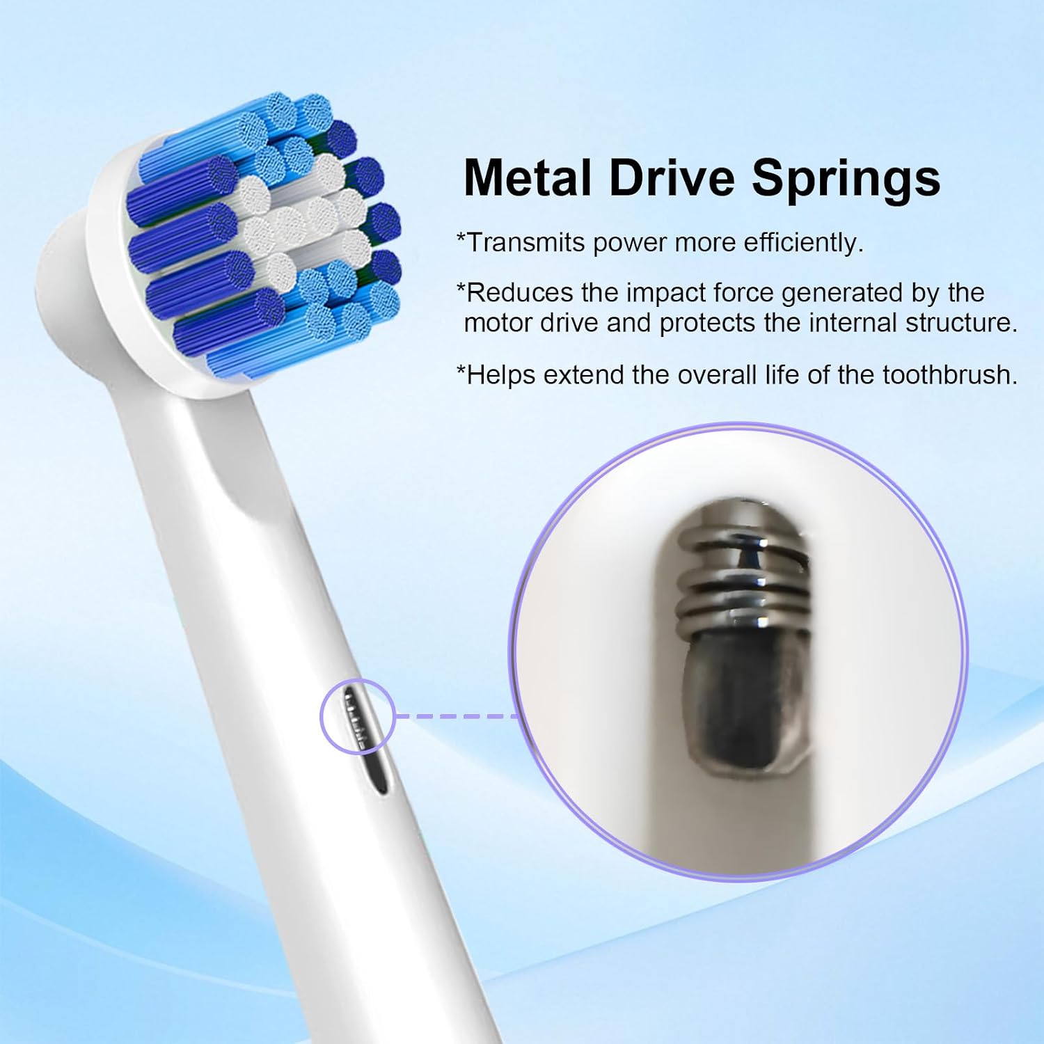 16 Pack Precision Replacement Brush Heads Compatible with Oral B Braun Electric Toothbrush. 8pcs White and 8pcs Black.