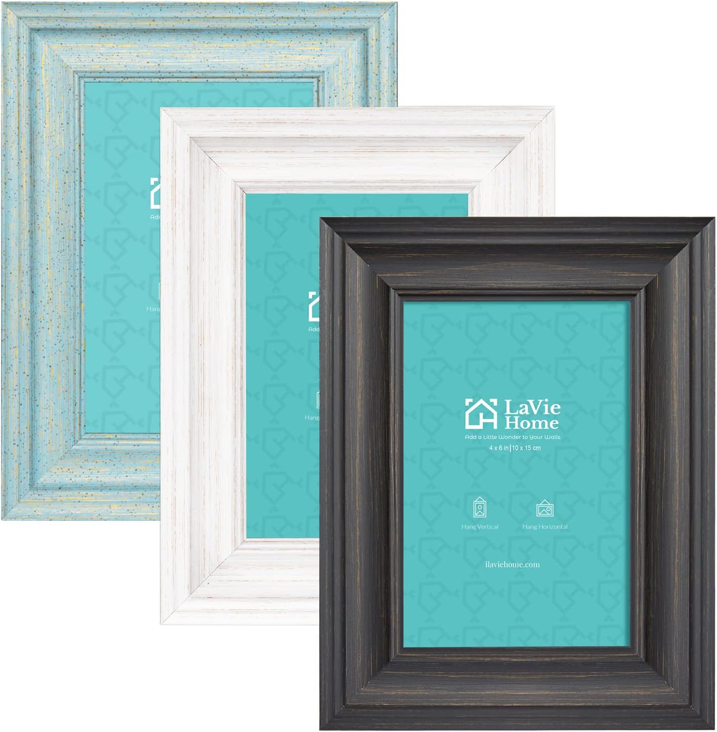 LaVie Home 8x8 Picture Frames (1 Pack, Gold) Square Photo Frame Set with High Definition Glass for Wall Mount & Table Top Display