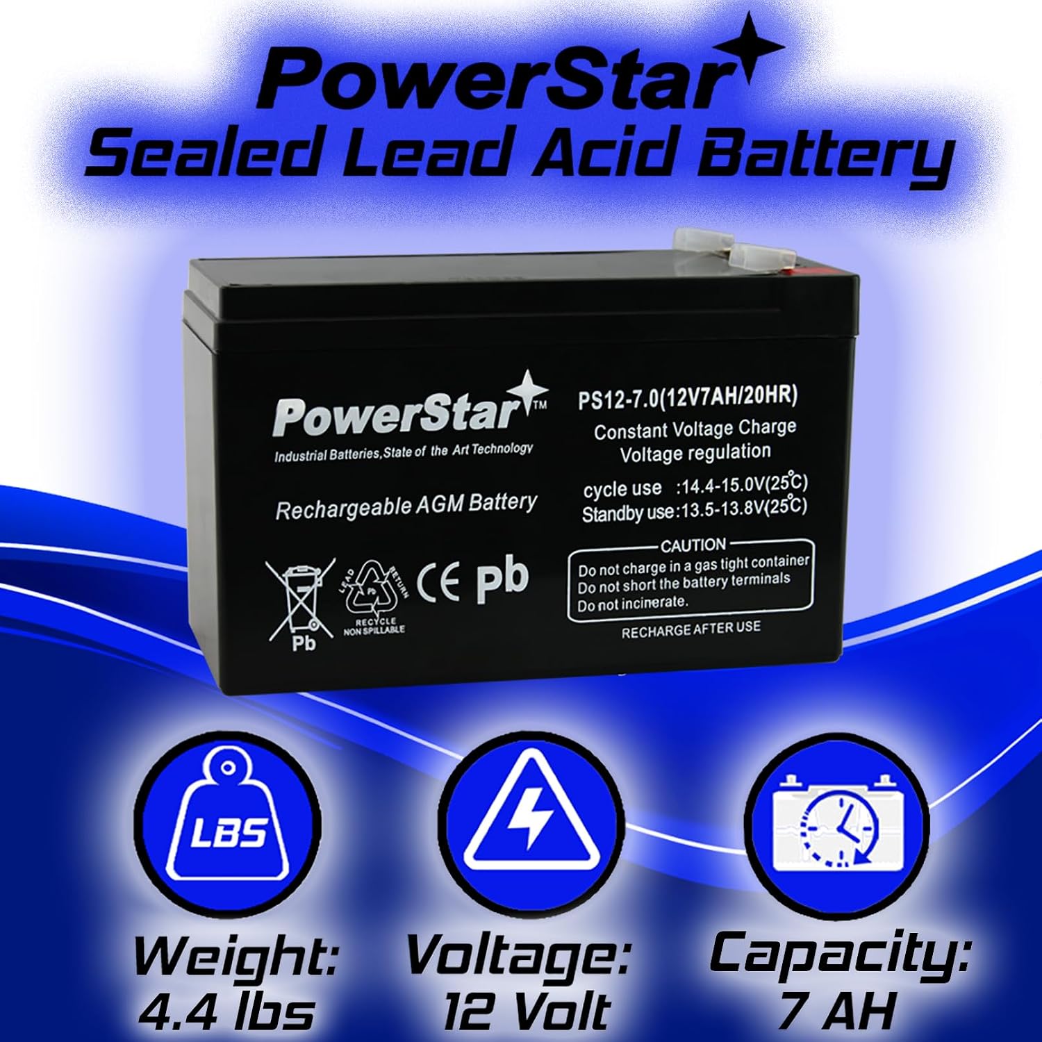 MX350 Replacement Battery Pack, 12V 7Ah AGM, 2-Pack | Includes two 12V 7Ah AGM batteries with F2 terminals and F1 adapter