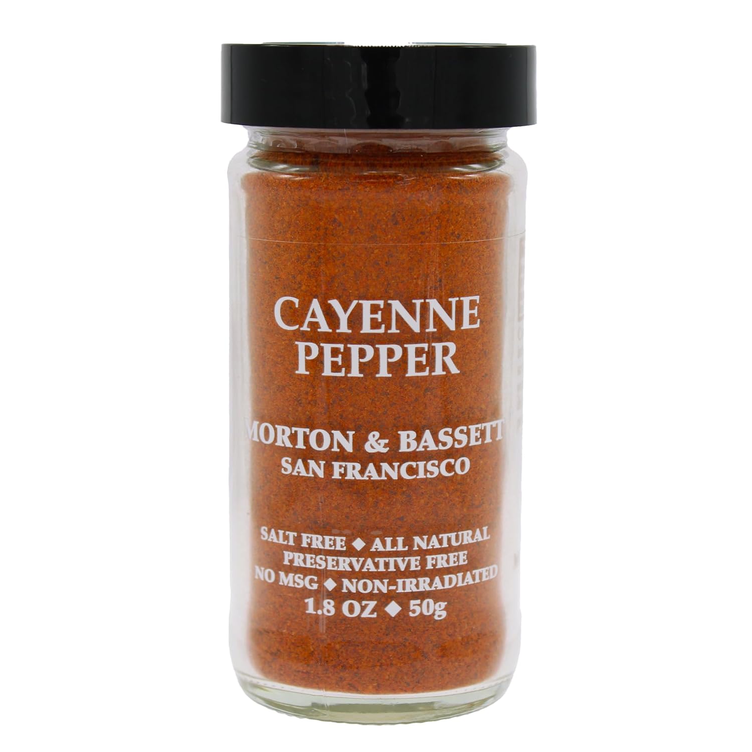 Morton & Bassett Cayenne Pepper, 1.8 oz – Non-GMO, Salt-Free, Bold and Spicy for Heat, Sauces & Mexican Cuisine