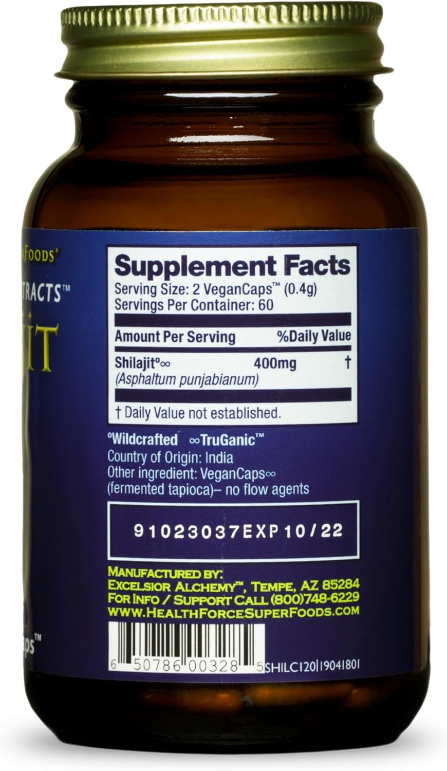 HealthForce SuperFoods Shilajit - 120 VeganCaps
