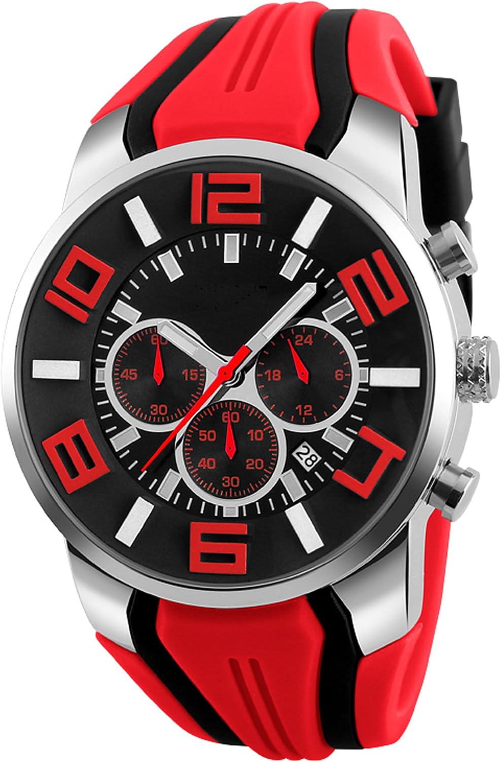 findtime Mens Sport Watches for Men Reloj para Hombre Colorful Cool Unique Analog Stylish Wrist Watch Chronograph for Running Training Stopwatch