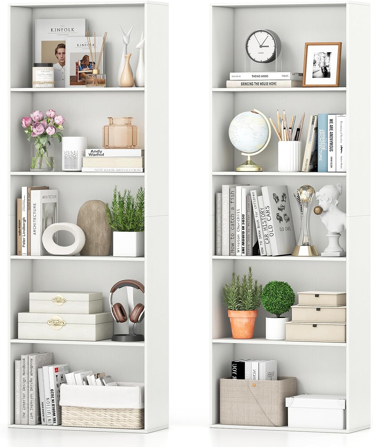 Giantex 8-Cube Bookcase, 3-Tier Cubby Bookshelf, Horizontal Vertical Display Rack with Anti-Tipping Kits, Modern Storage Organizer Shelf Unit for Bedroom, Living Room, Study (Natural, 8-Cube)